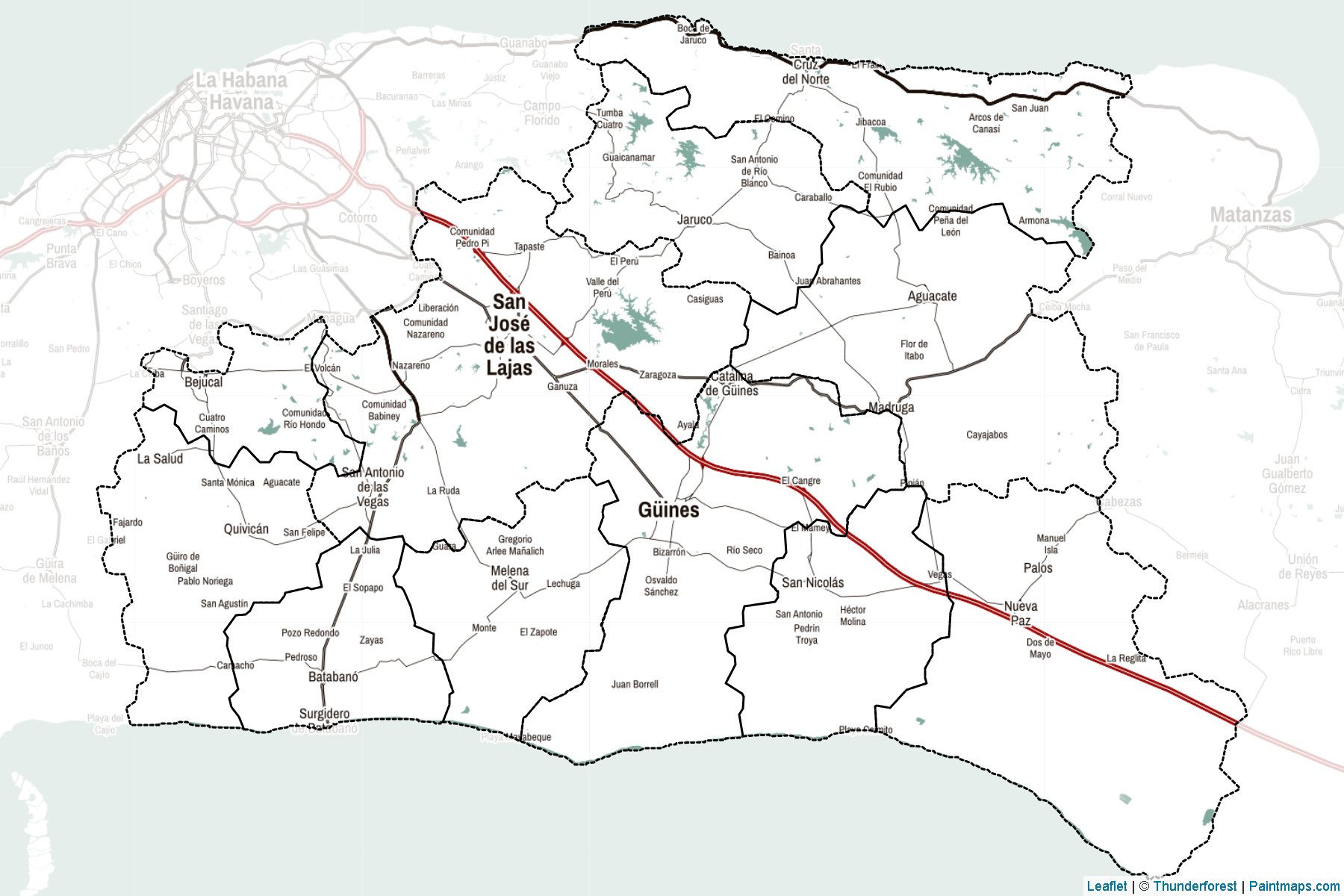 Muestras de recorte de mapas Mayabeque (Cuba)-2