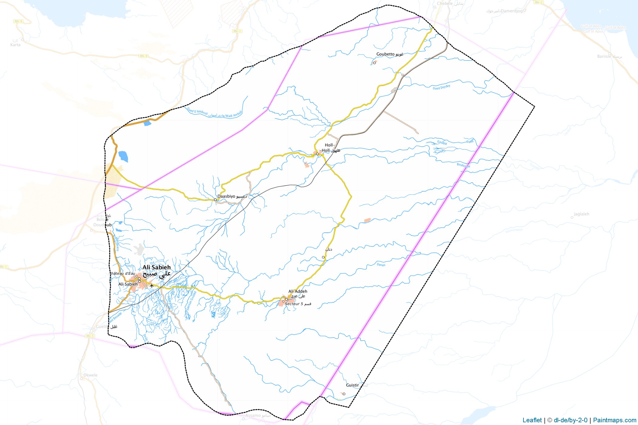 Muestras de recorte de mapas Ali Sabieh (Djibouti)-1