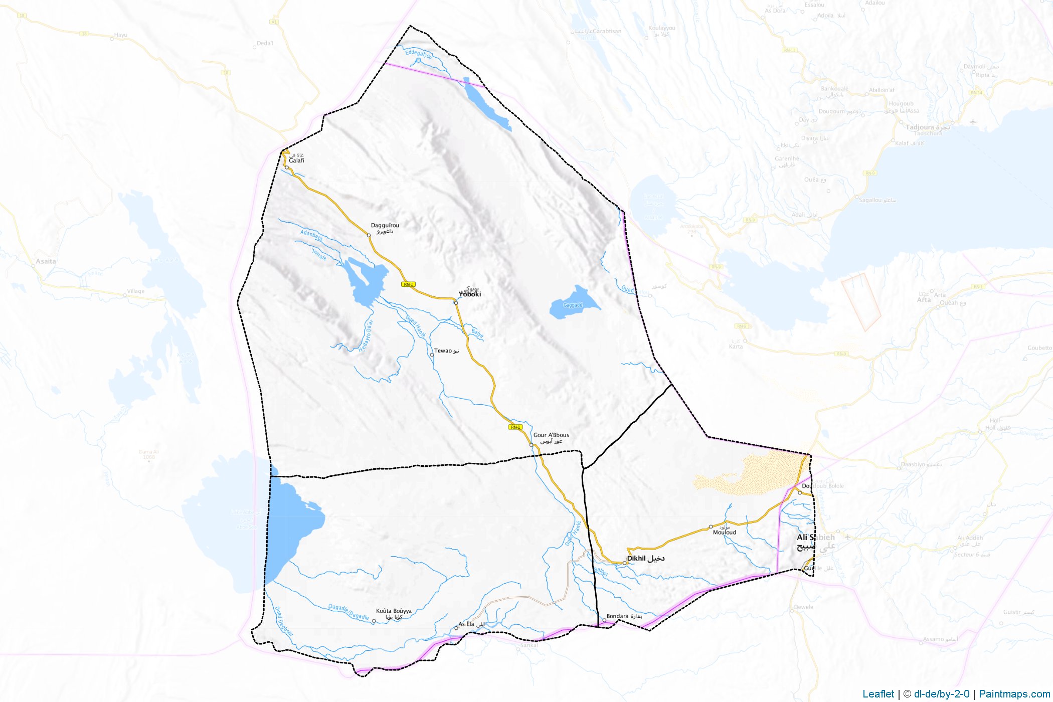 Dikhil Bölgesi (Cibuti) Haritası Örnekleri-1