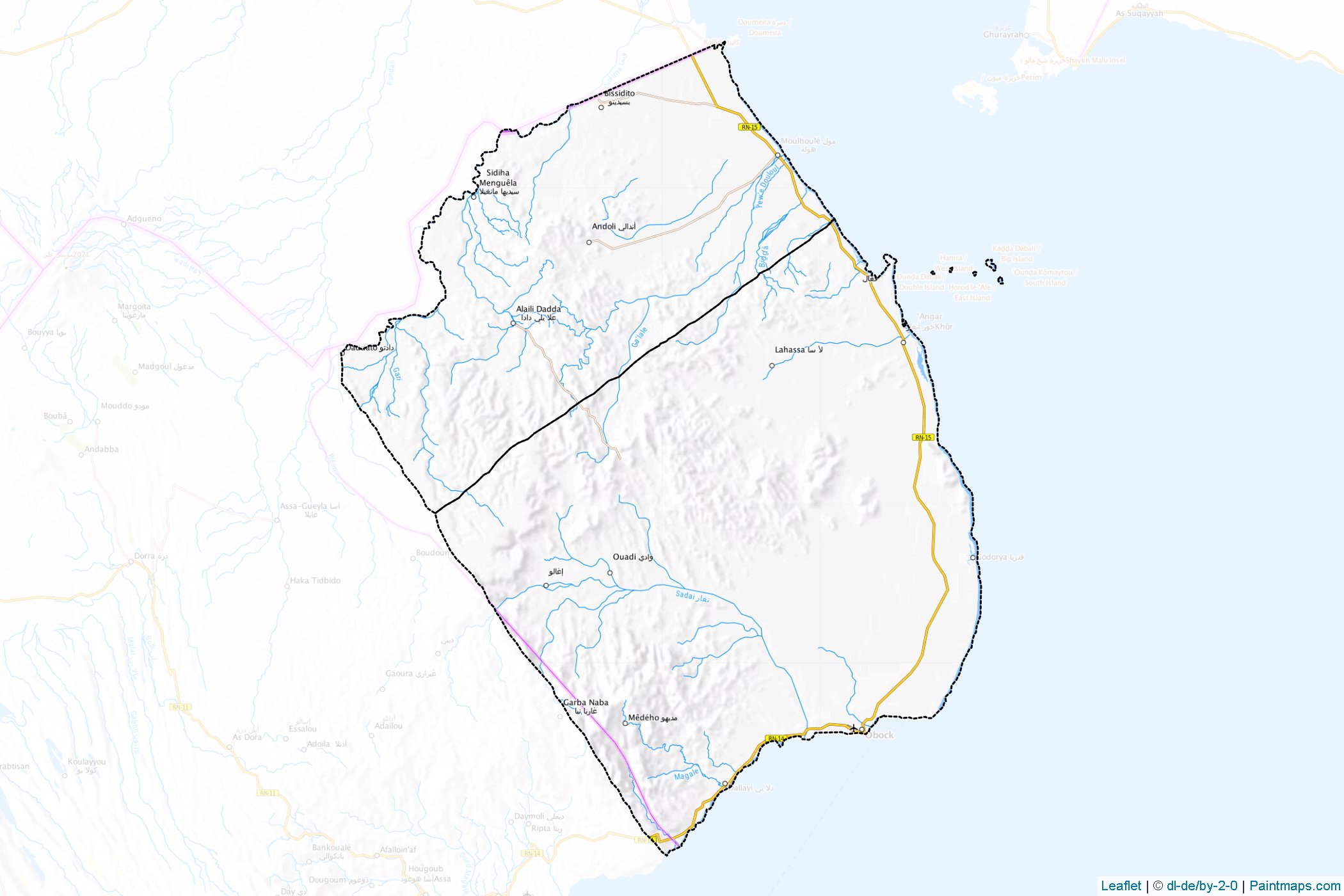 Muestras de recorte de mapas Obock (Djibouti)-1