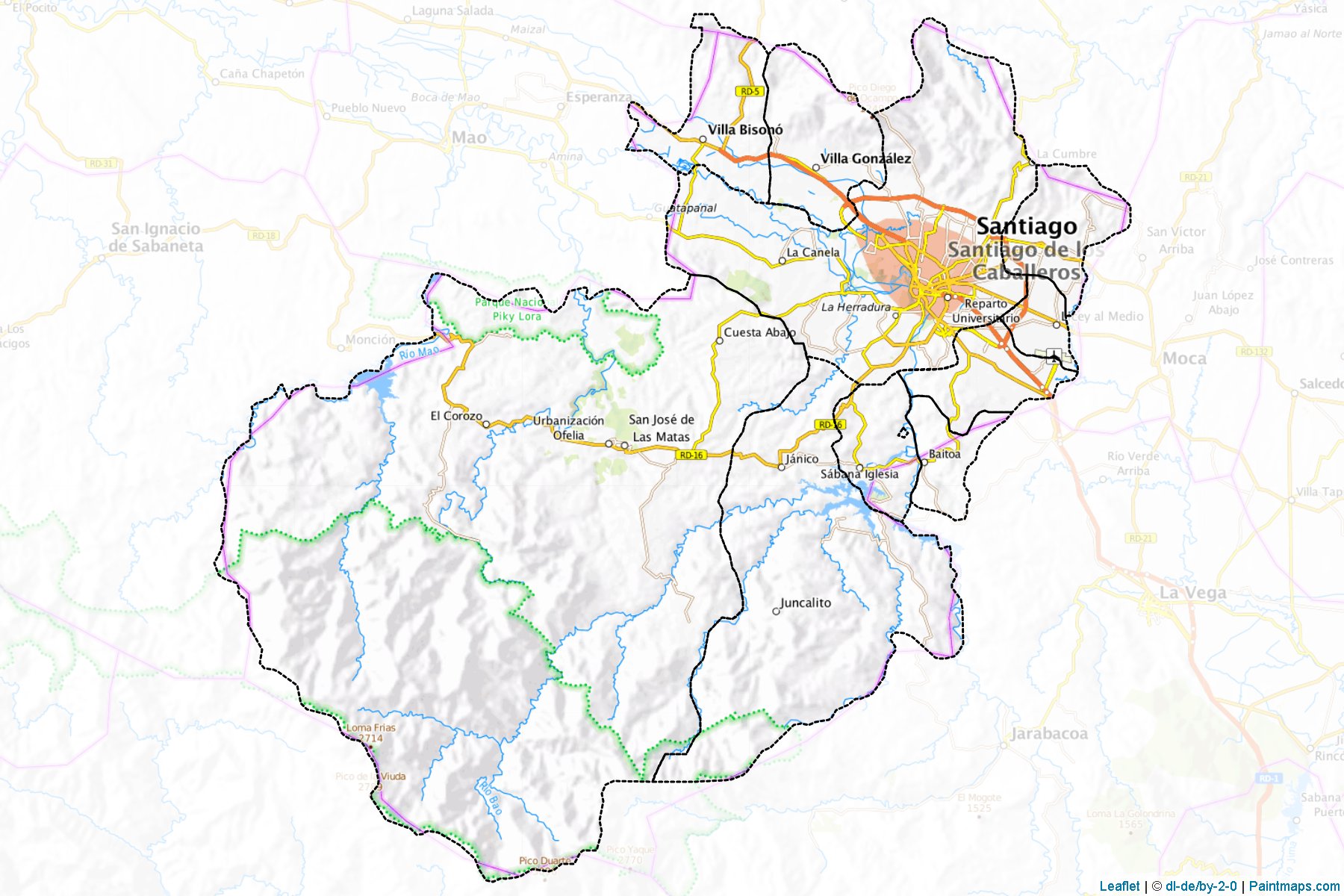 Santiago (Dominican Republic) Map Cropping Samples-1