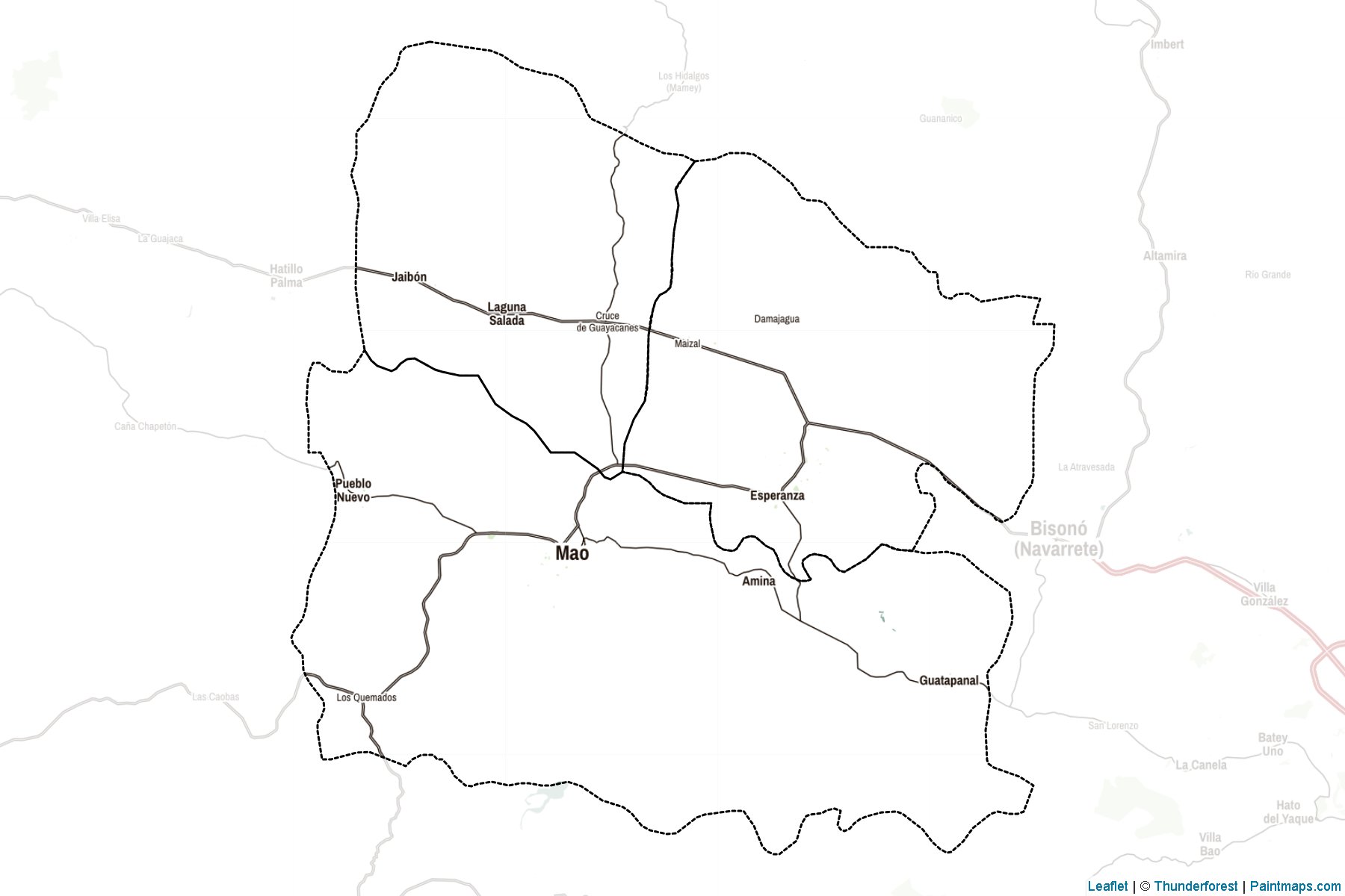 Muestras de recorte de mapas Valverde (República Dominicana)-2