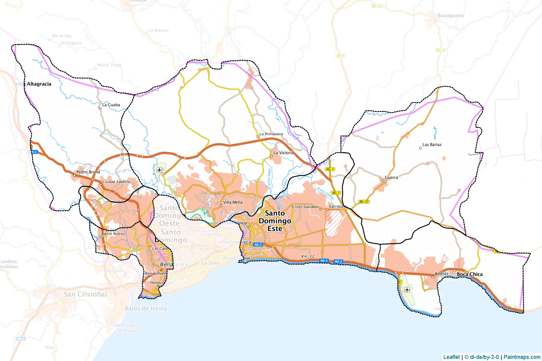 Santo Domingo (Dominican Republic) Map Cropping Samples-1