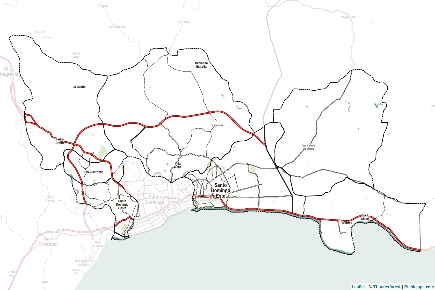 Santo Domingo (Dominican Republic) Map Cropping Samples-2
