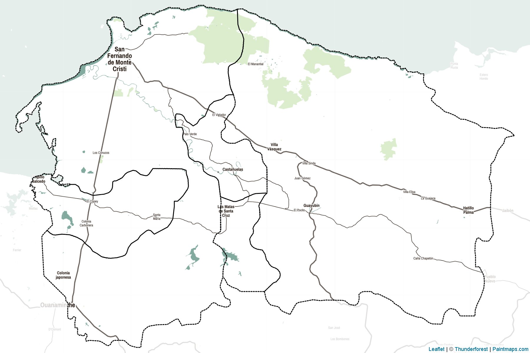 Muestras de recorte de mapas Monte Cristi (República Dominicana)-2