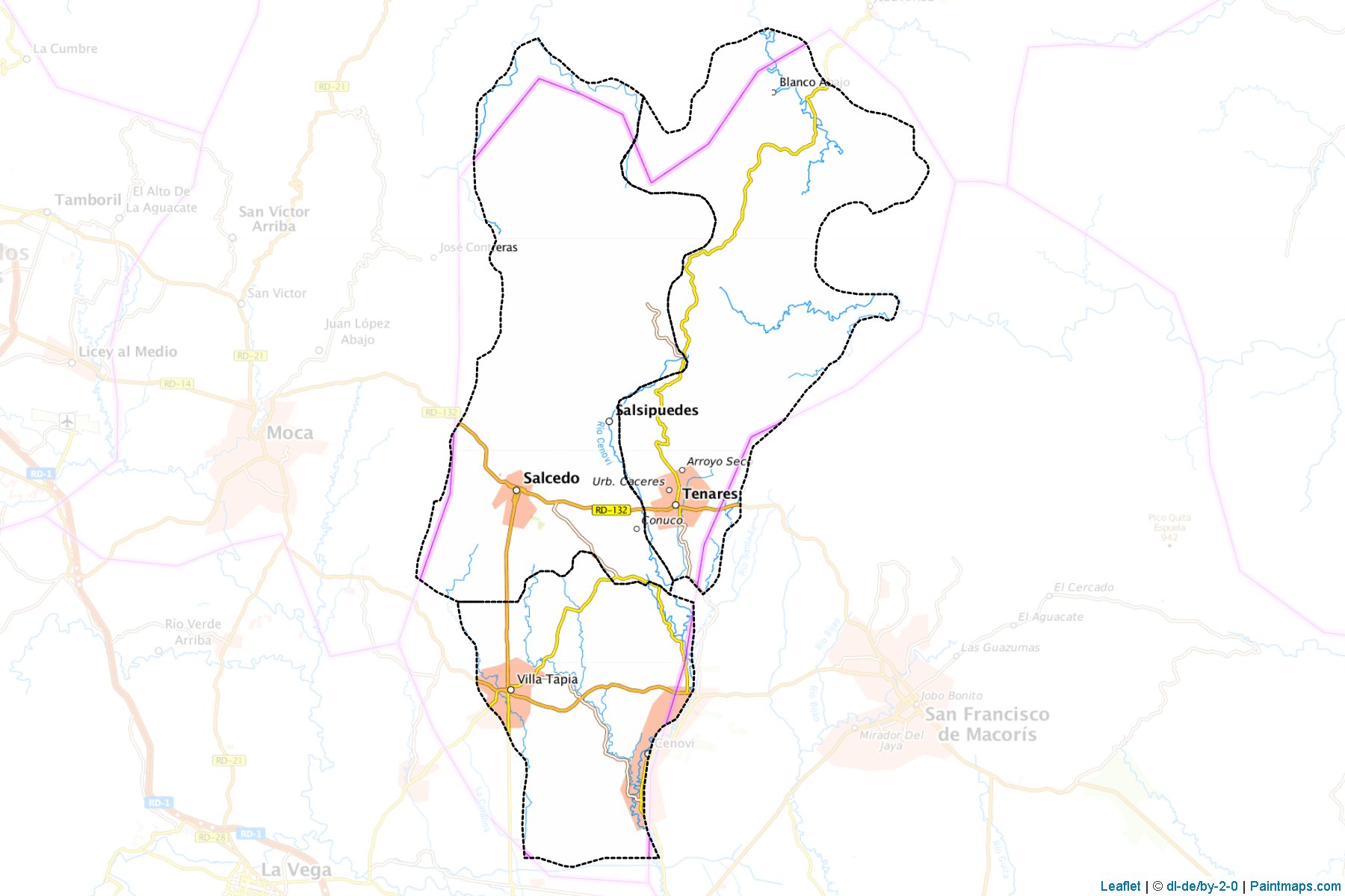 Hermanas Mirabal Province (Dominik Cumhuriyeti) Haritası Örnekleri-1