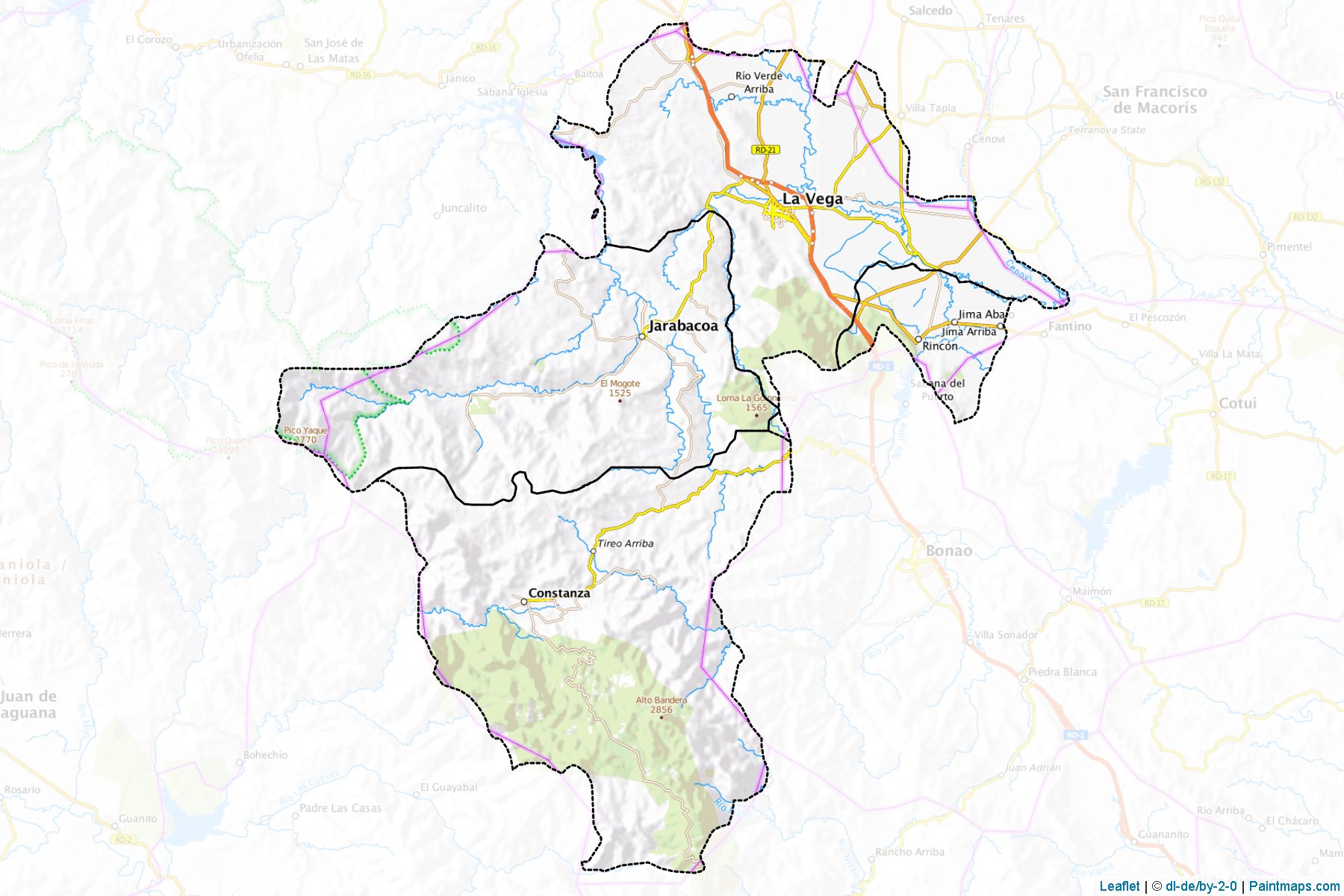 La Vega (Dominican Republic) Map Cropping Samples-1