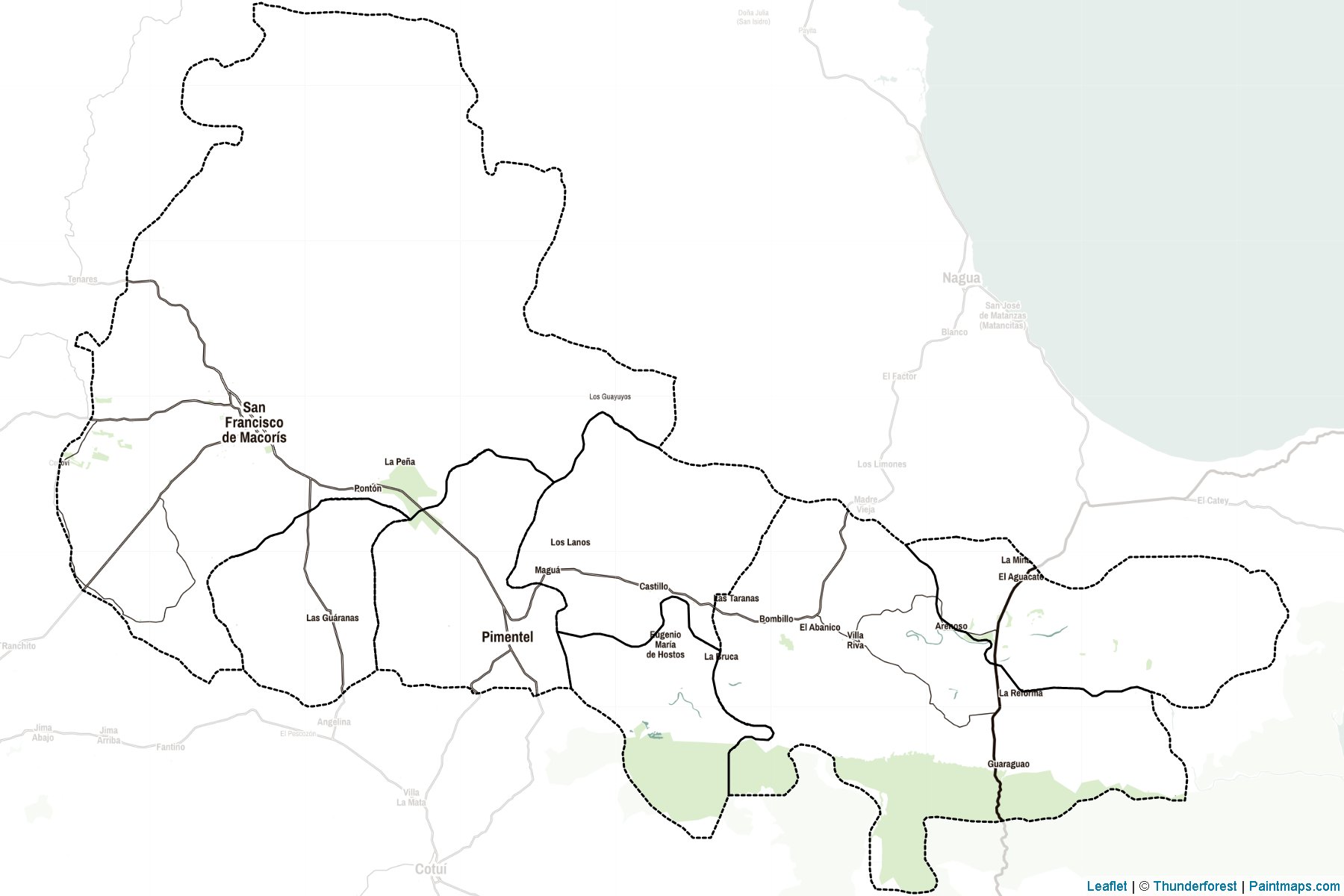 Muestras de recorte de mapas Duarte (República Dominicana)-2