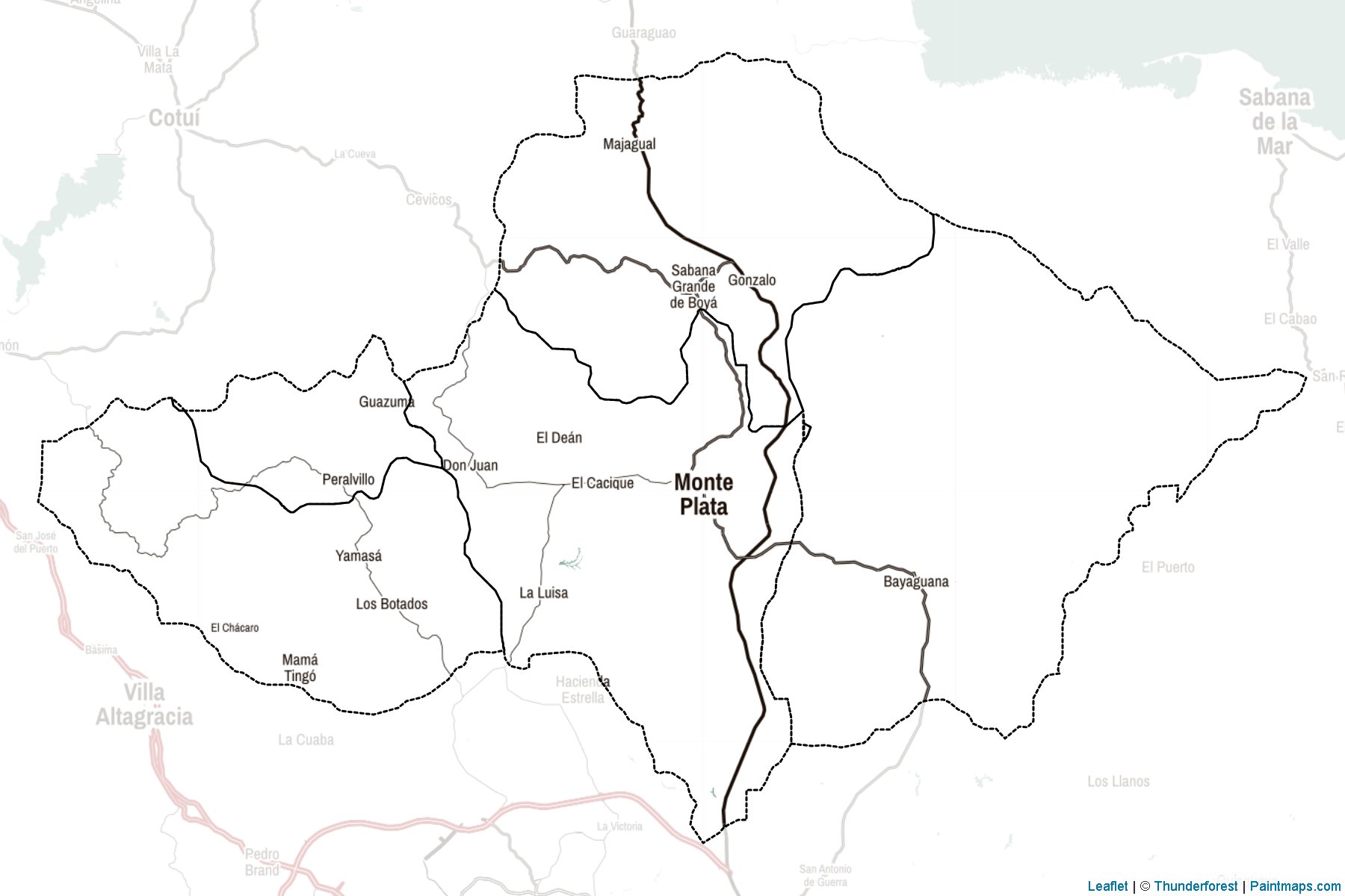 Monte Plata Province (Dominik Cumhuriyeti) Haritası Örnekleri-2