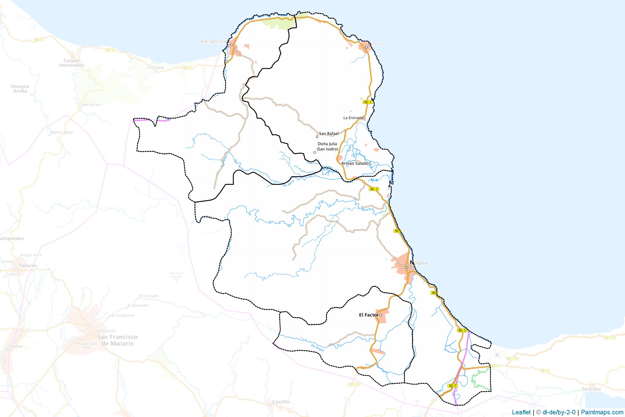 Muestras de recorte de mapas María Trinidad Sánchez (República Dominicana)-1