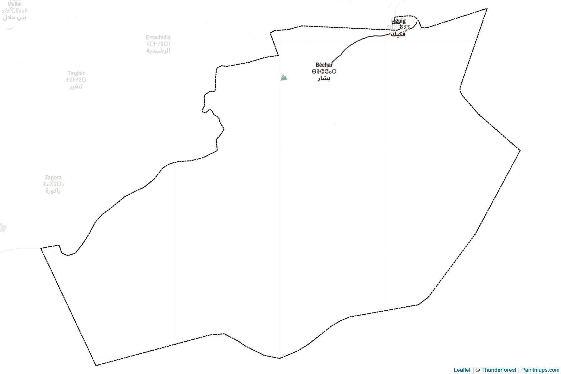 Muestras de recorte de mapas Béchar (Argelia)-2