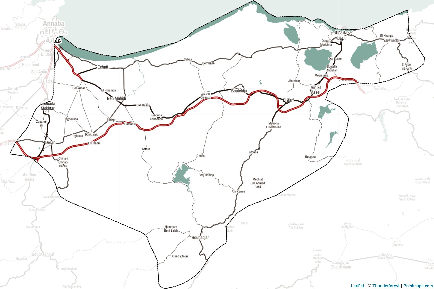 El Tarf (Algeria) Map Cropping Samples-2