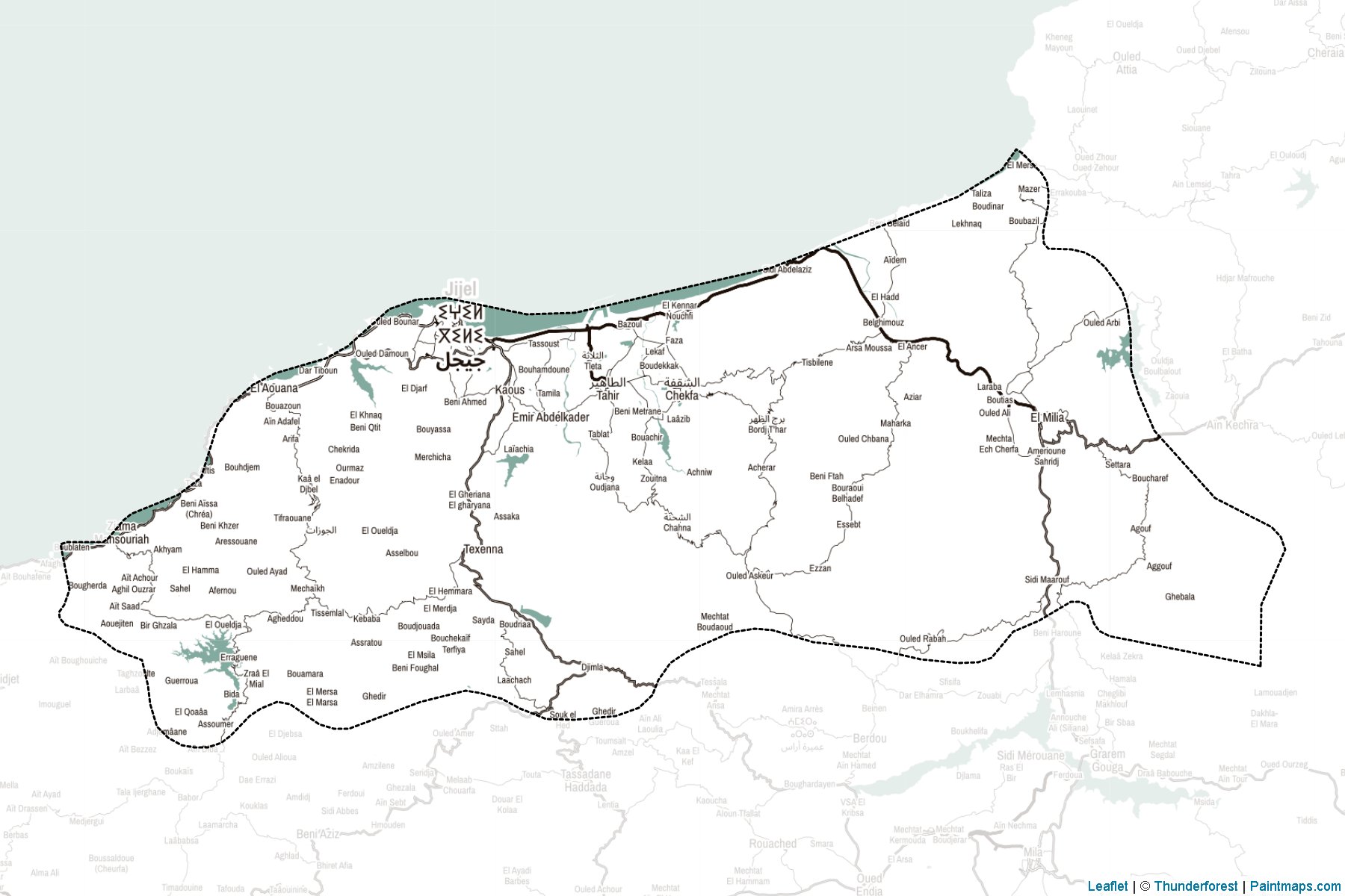 Muestras de recorte de mapas Jijel (Argelia)-2