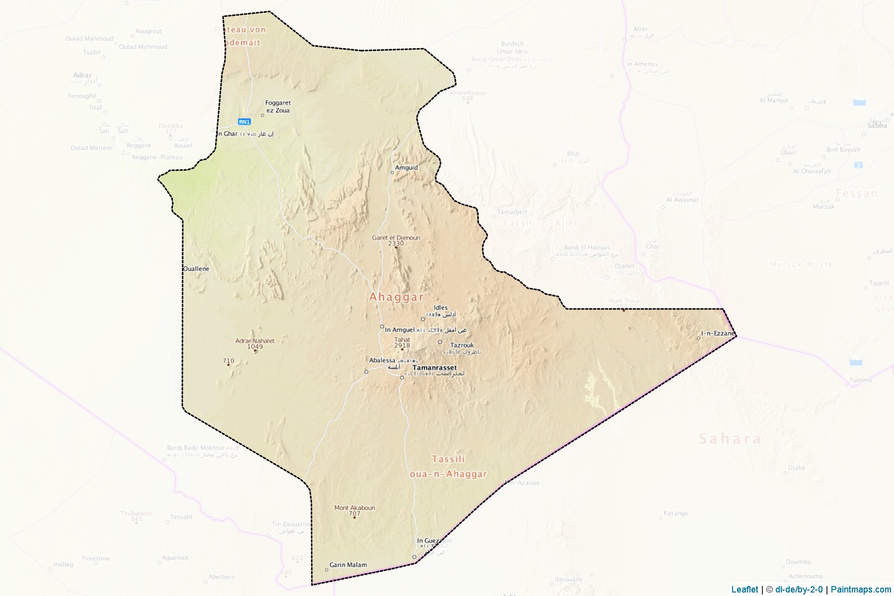 Tamanghasset (Algeria) Map Cropping Samples-1