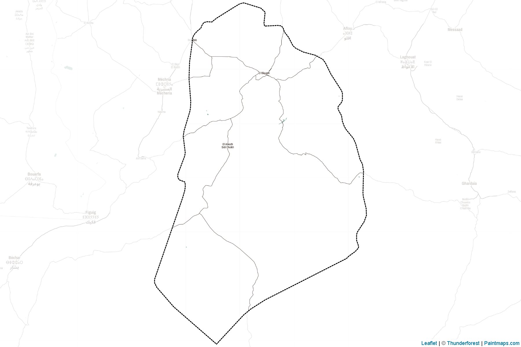 Muestras de recorte de mapas El Bayadh (Argelia)-2