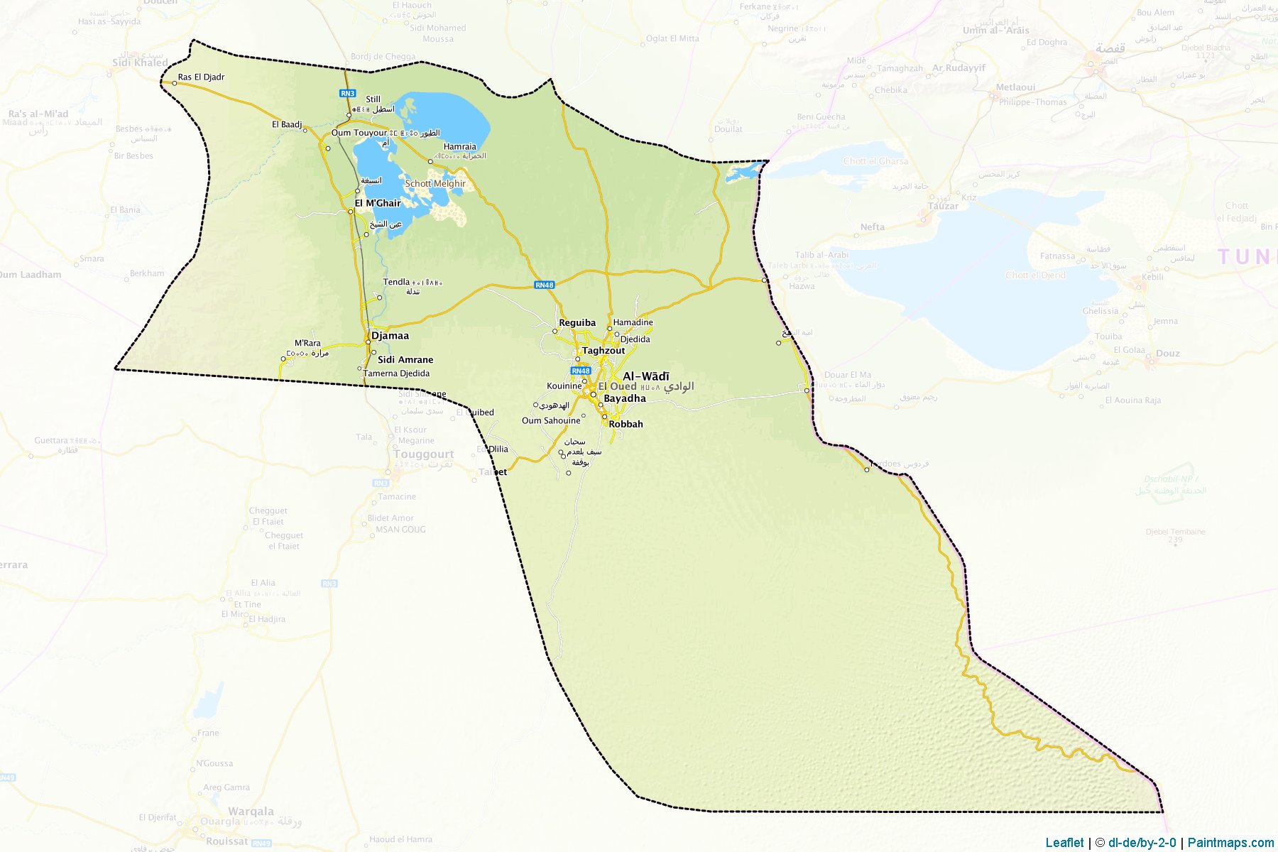 El Oued (Algeria) Map Cropping Samples-1