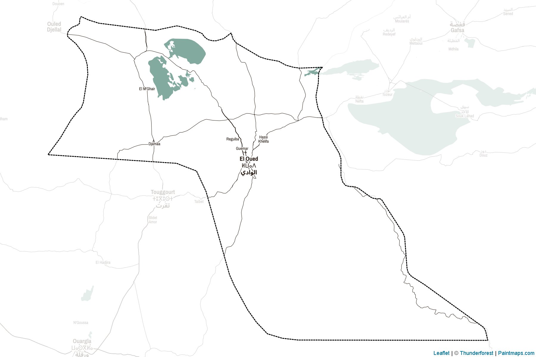 Muestras de recorte de mapas El Oued (Argelia)-2