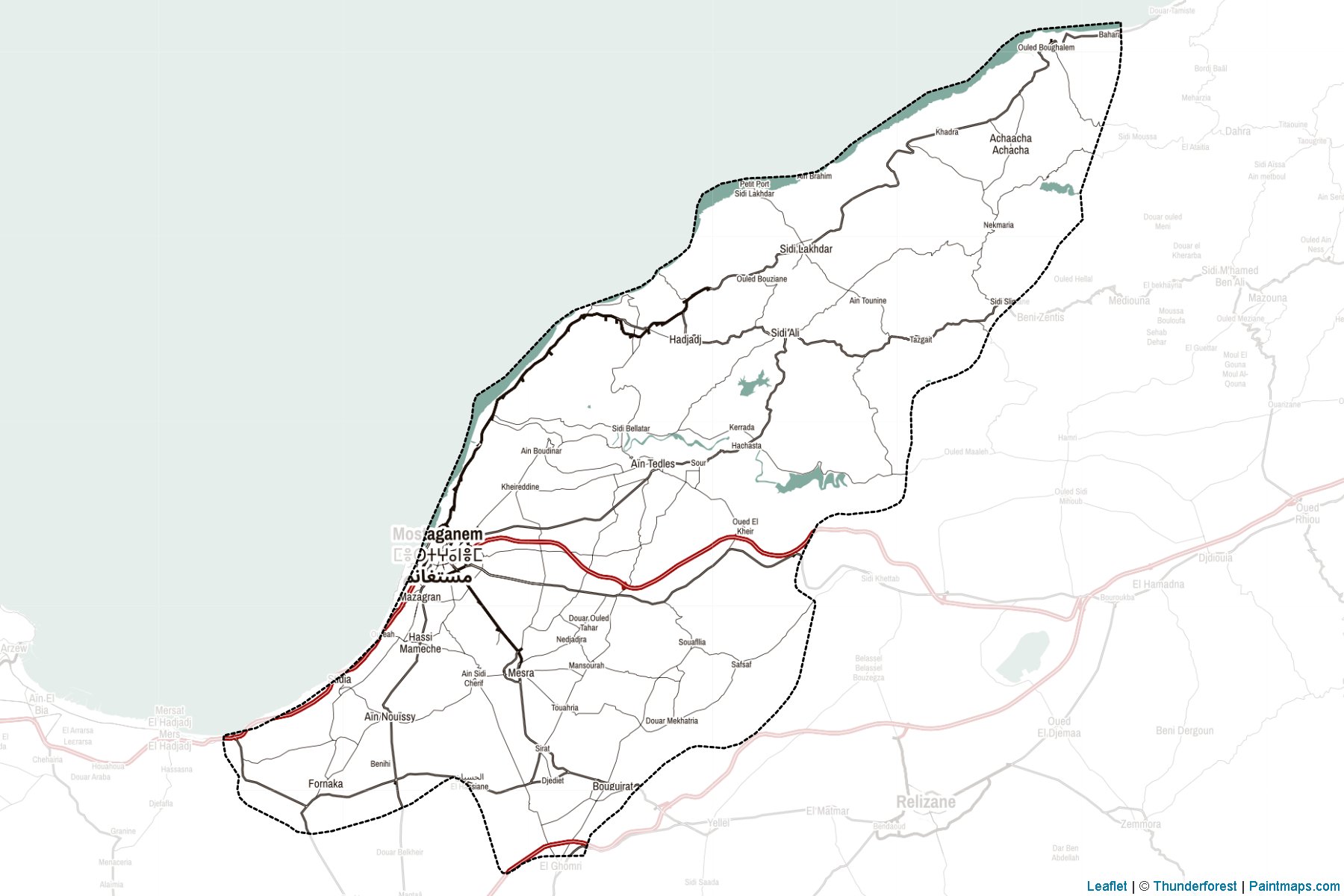 Mostaganem (Algeria) Map Cropping Samples-2