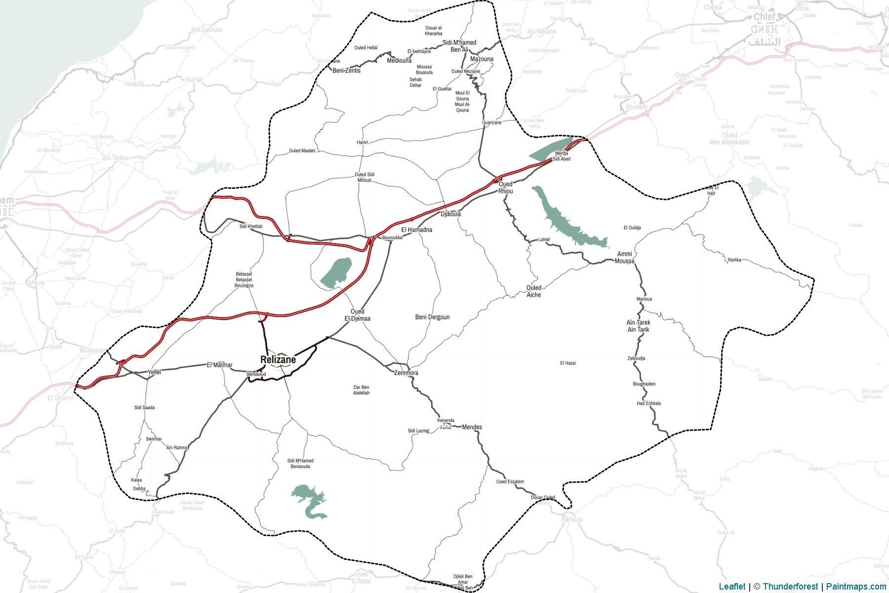 Muestras de recorte de mapas Relizane (Argelia)-2