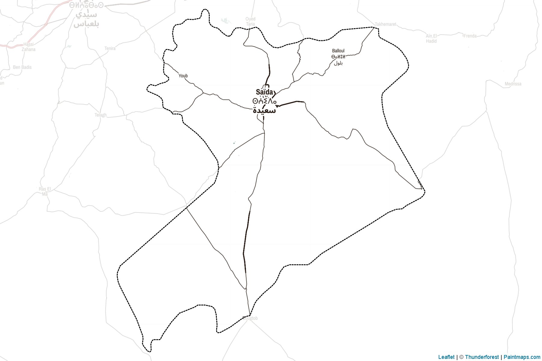 Muestras de recorte de mapas Saida (Argelia)-2