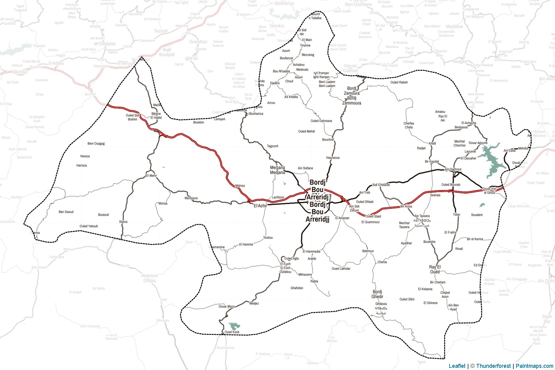 Bordj Bou Arréridj (Algeria) Map Cropping Samples-2