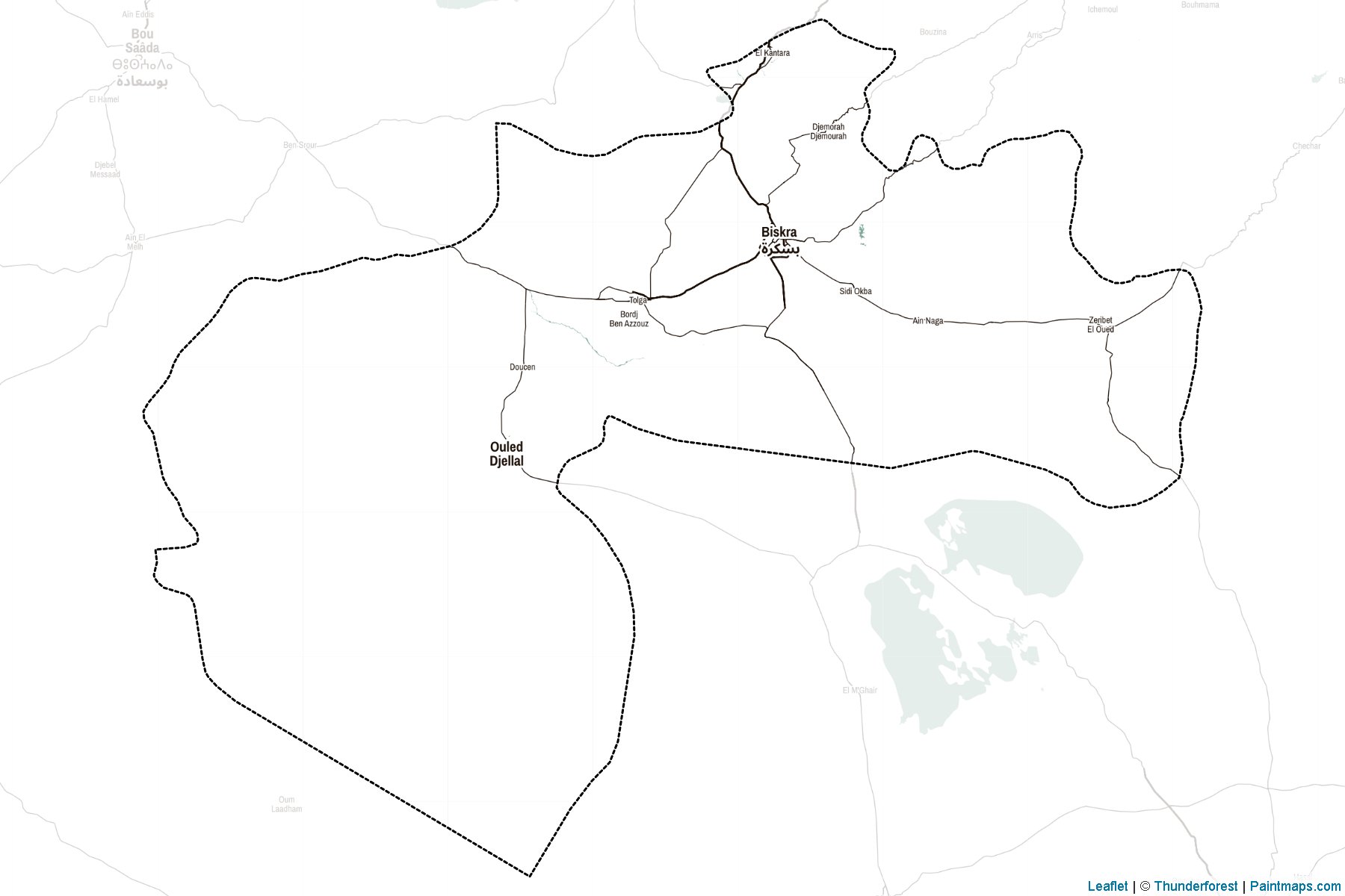 Muestras de recorte de mapas Biskra (Argelia)-2