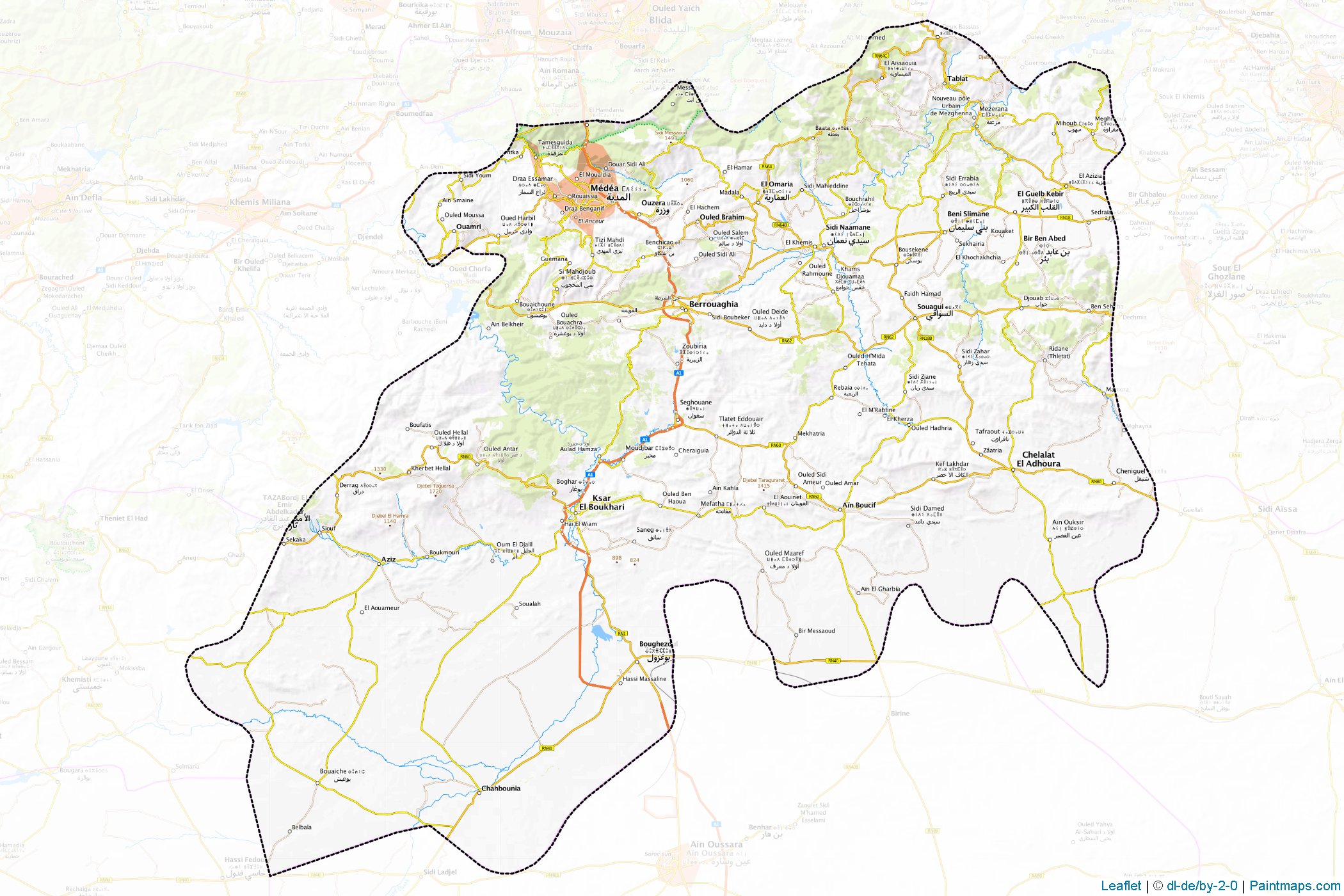 Medea (Algeria) Map Cropping Samples-1