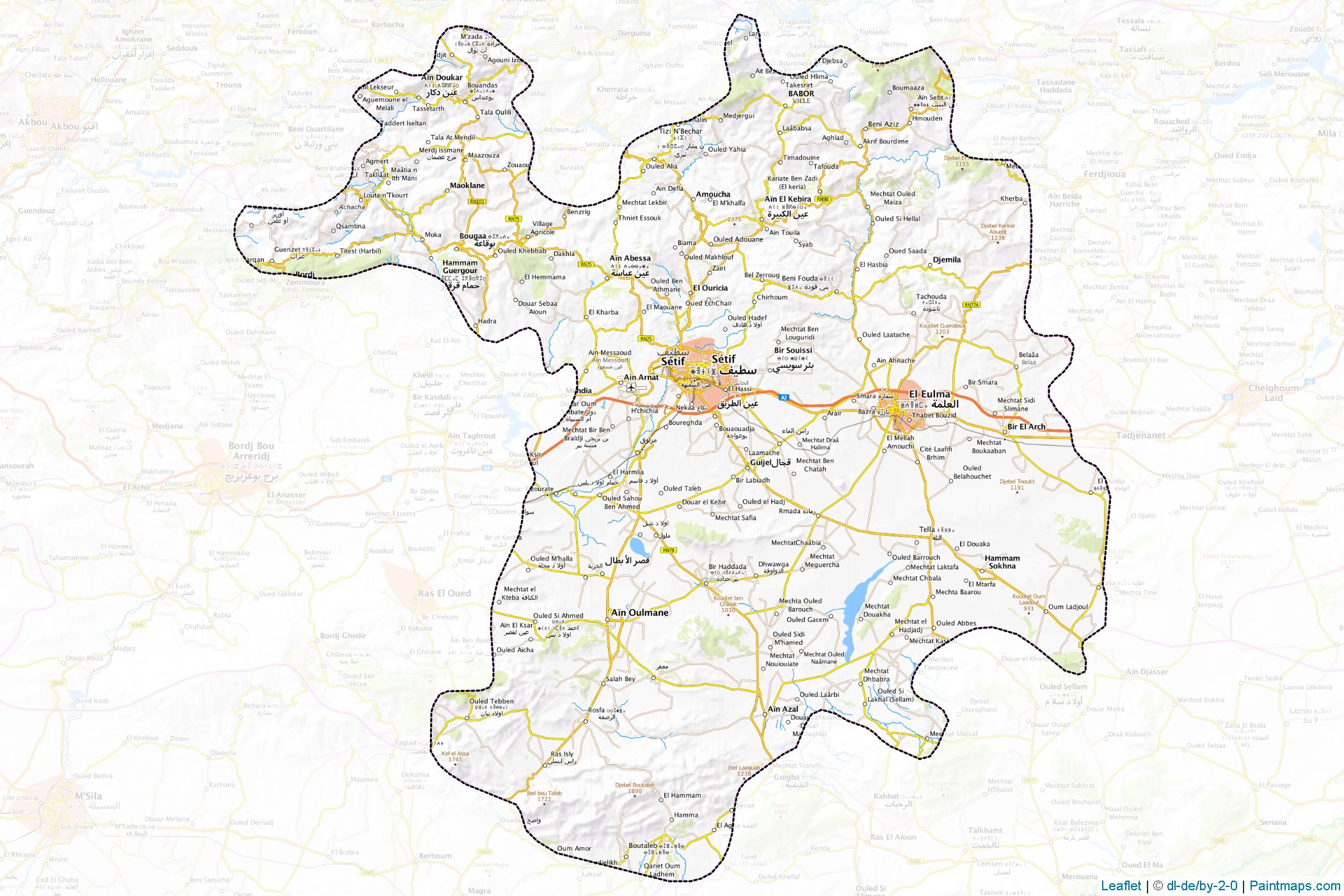 Sétif (Algeria) Map Cropping Samples-1