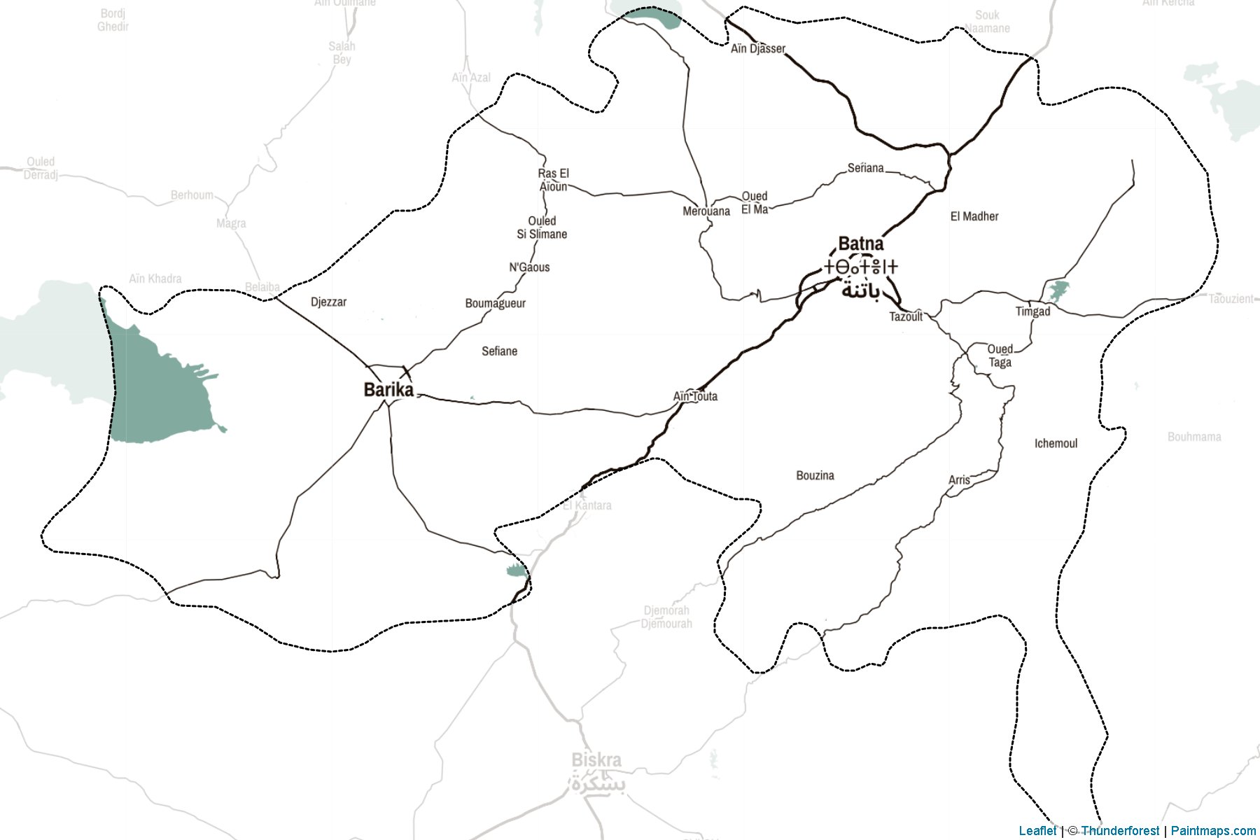 Muestras de recorte de mapas Batna (Argelia)-2