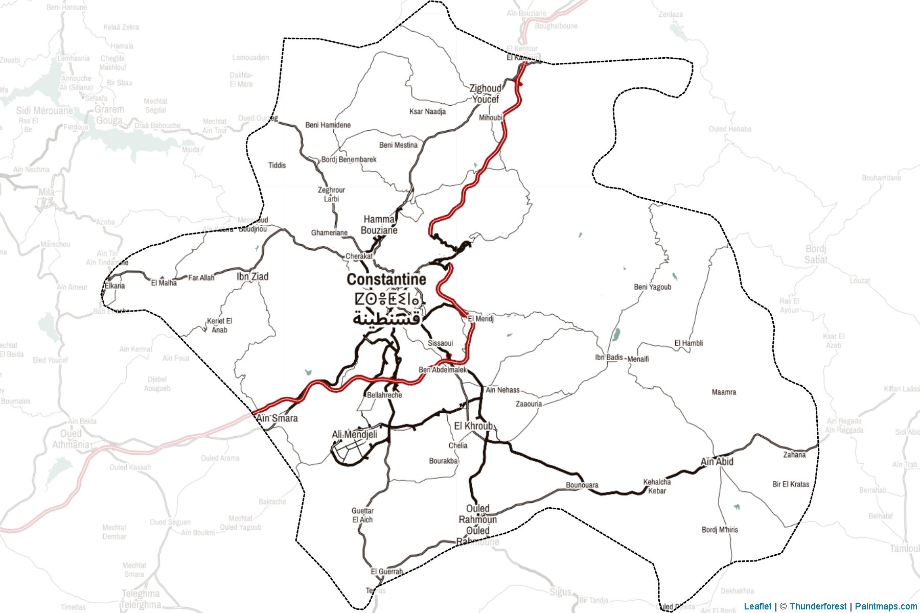 Muestras de recorte de mapas Constantine (Argelia)-2