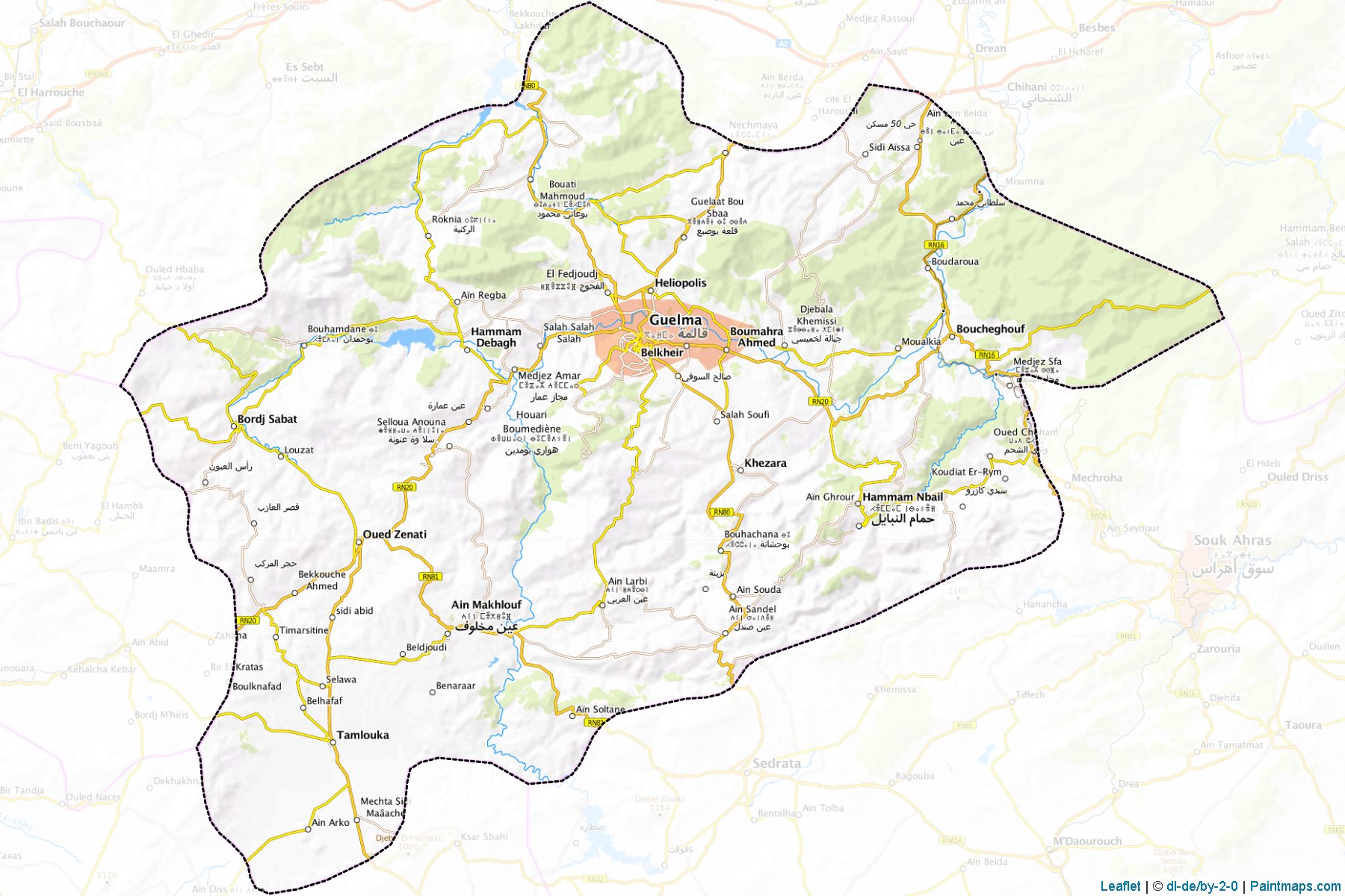 Guelma (Algeria) Map Cropping Samples-1