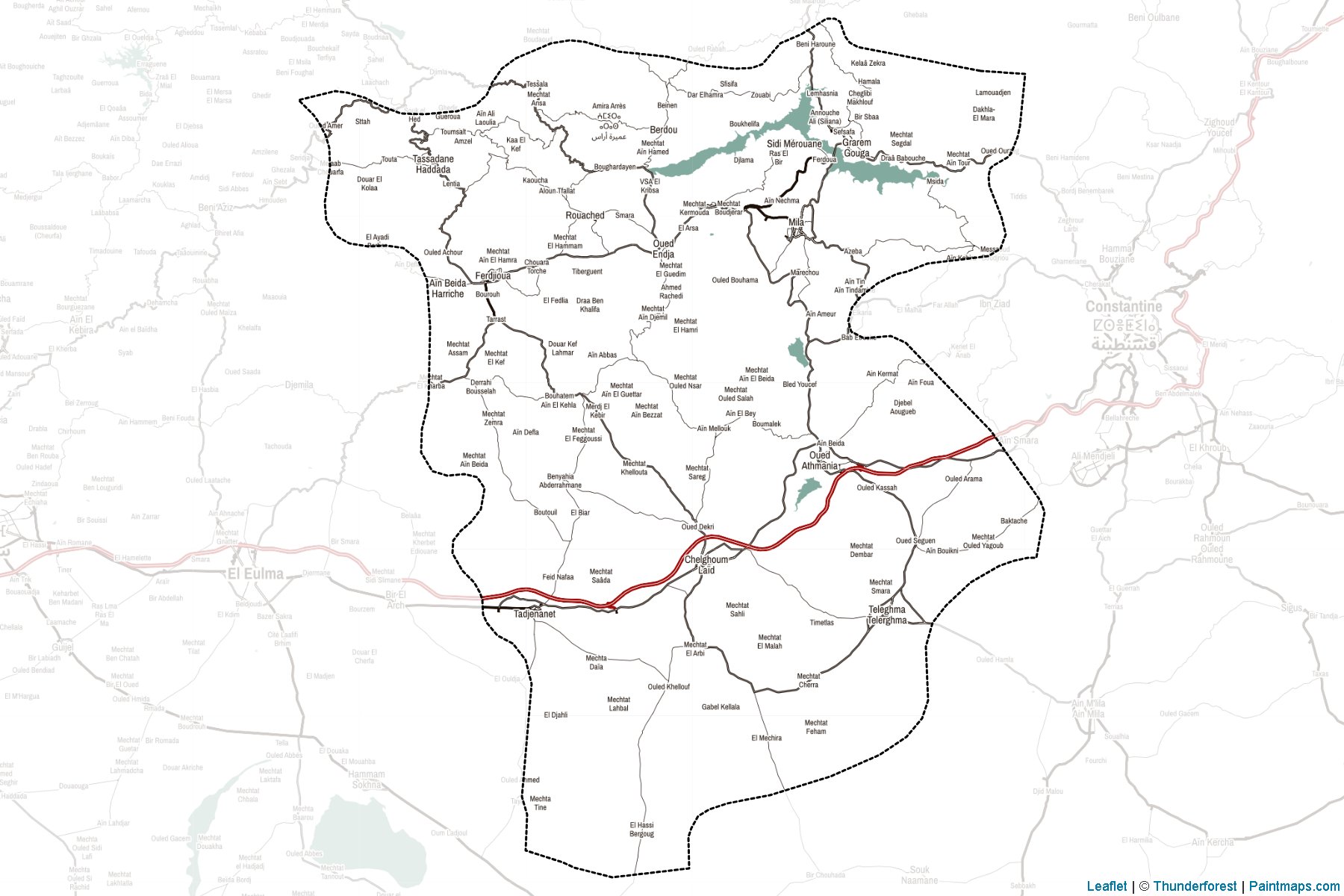 Muestras de recorte de mapas Mila (Argelia)-2