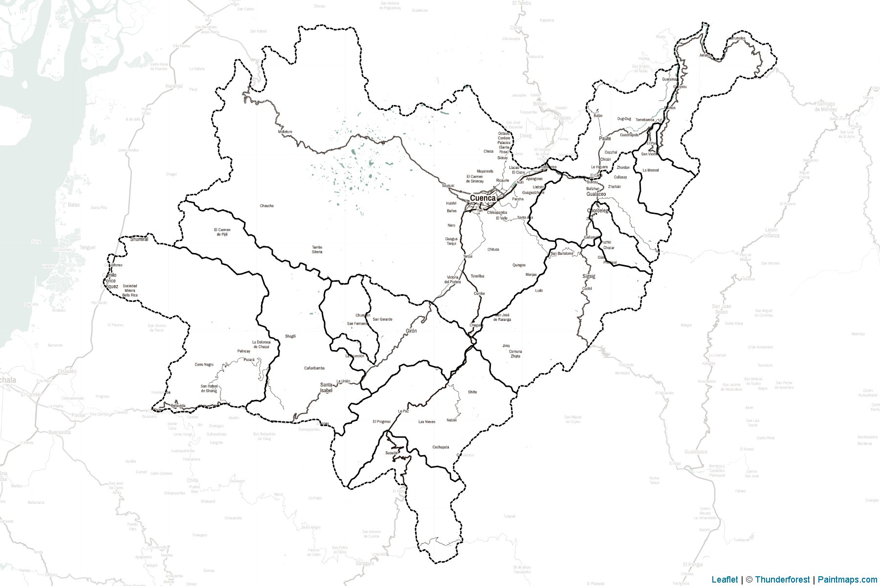 Azuay Province (Ekvador) Haritası Örnekleri-2