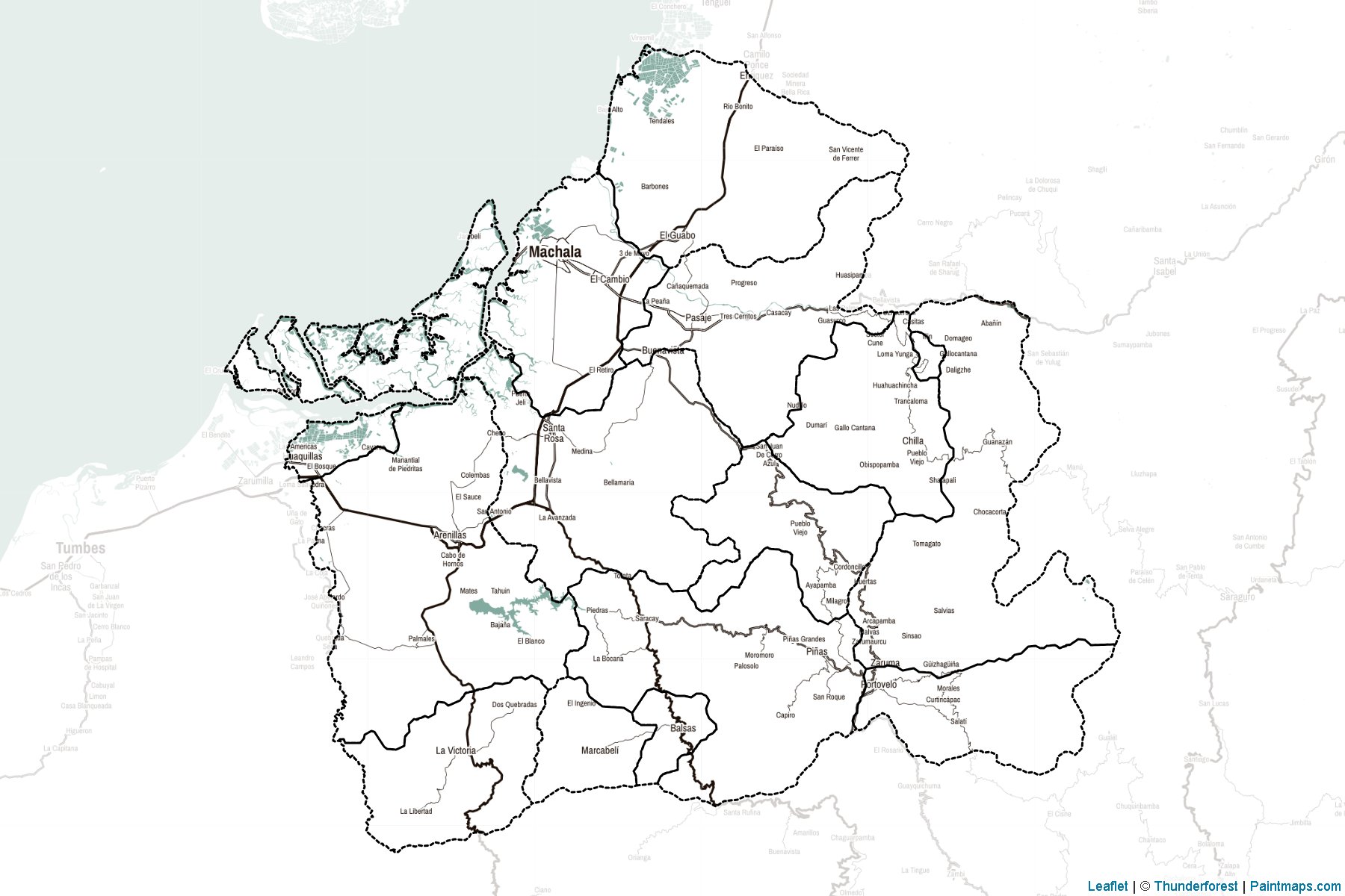 Muestras de recorte de mapas El Oro (Ecuador)-2