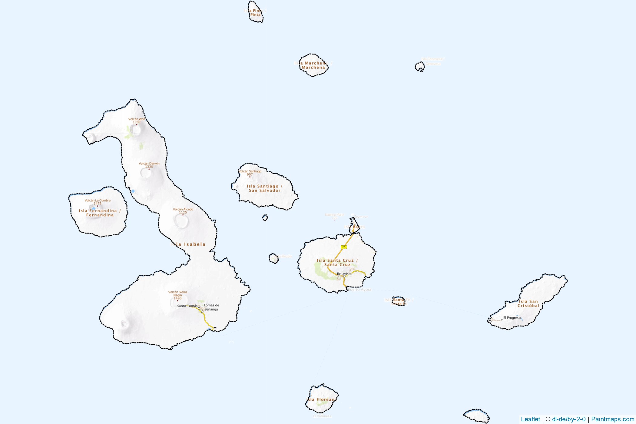 Muestras de recorte de mapas Galápagos (Ecuador)-1