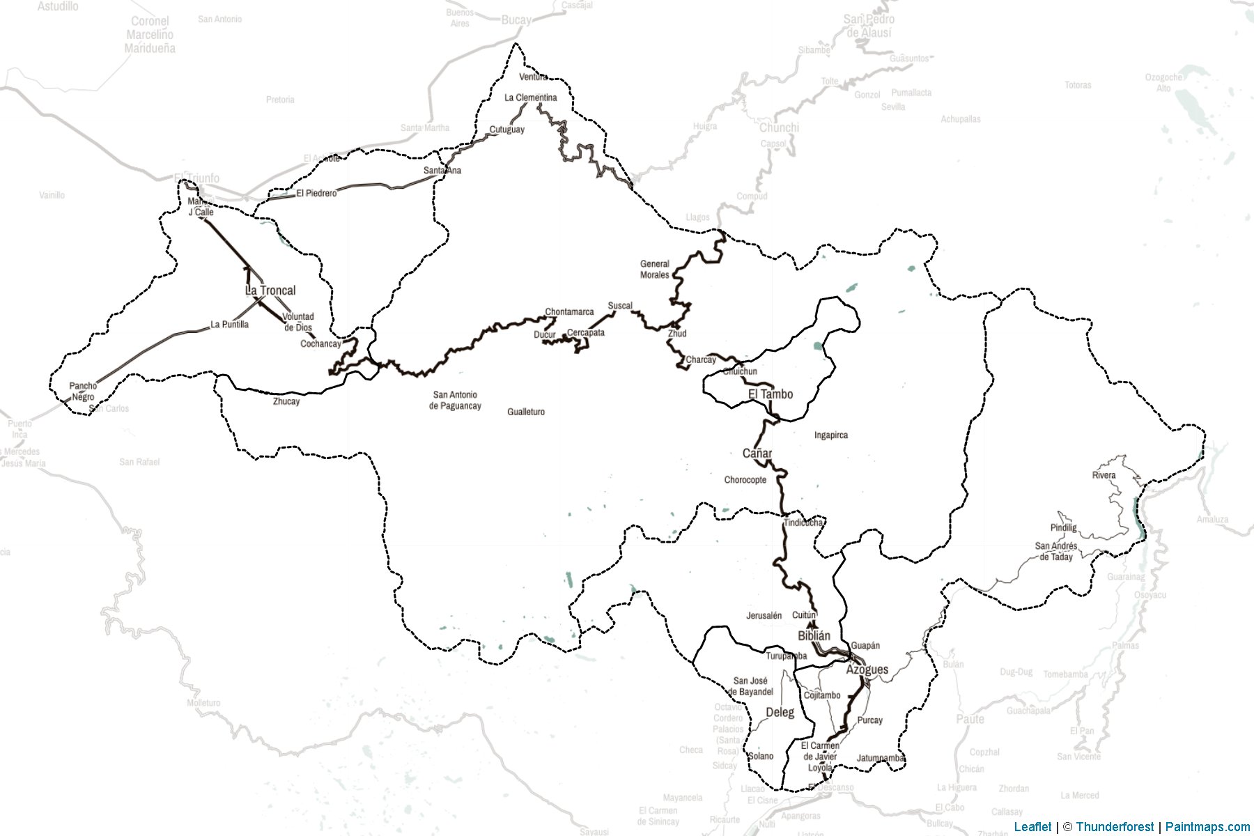 Cañar (Ecuador) Map Cropping Samples-2