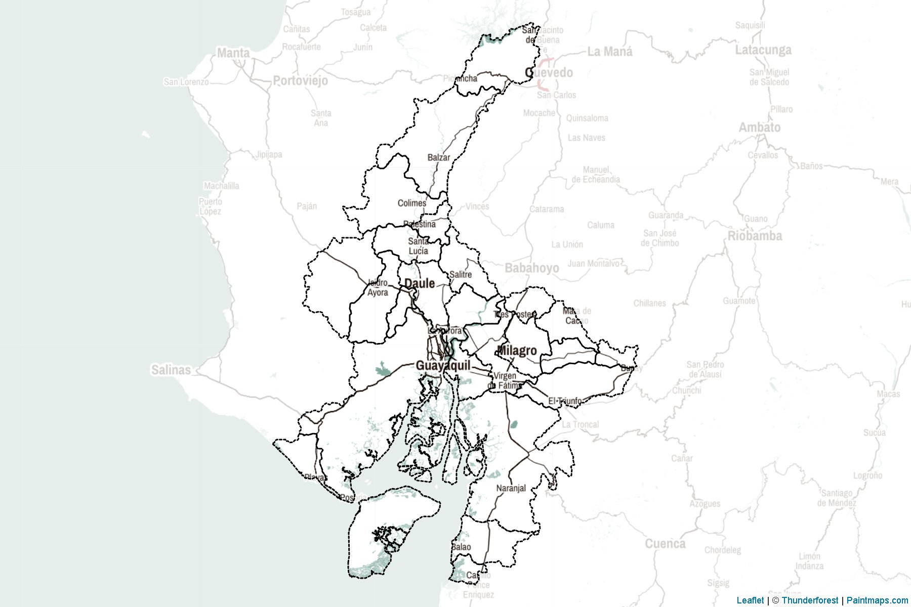 Guayas (Ecuador) Map Cropping Samples-2