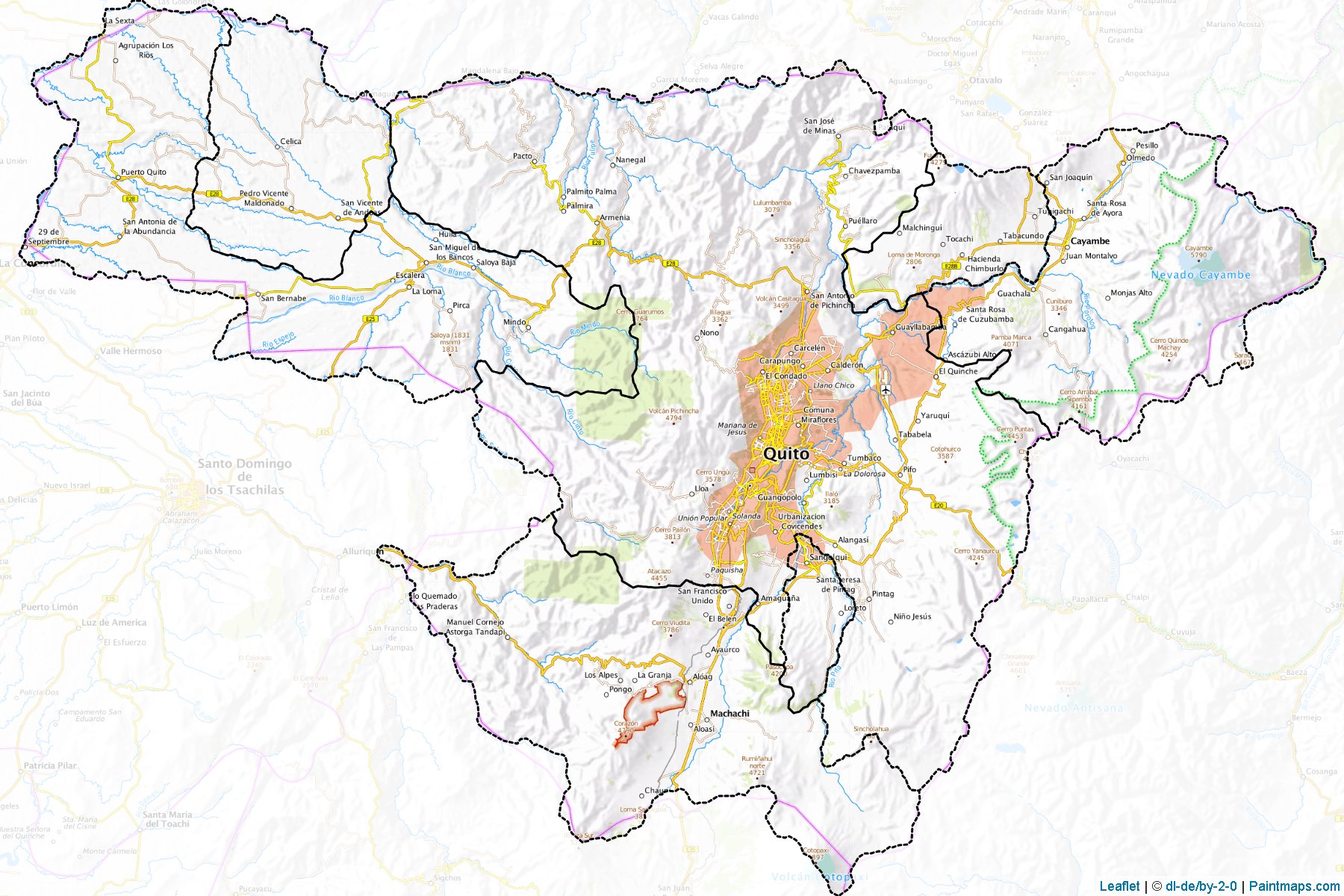 Muestras de recorte de mapas Pichincha (Ecuador)-1