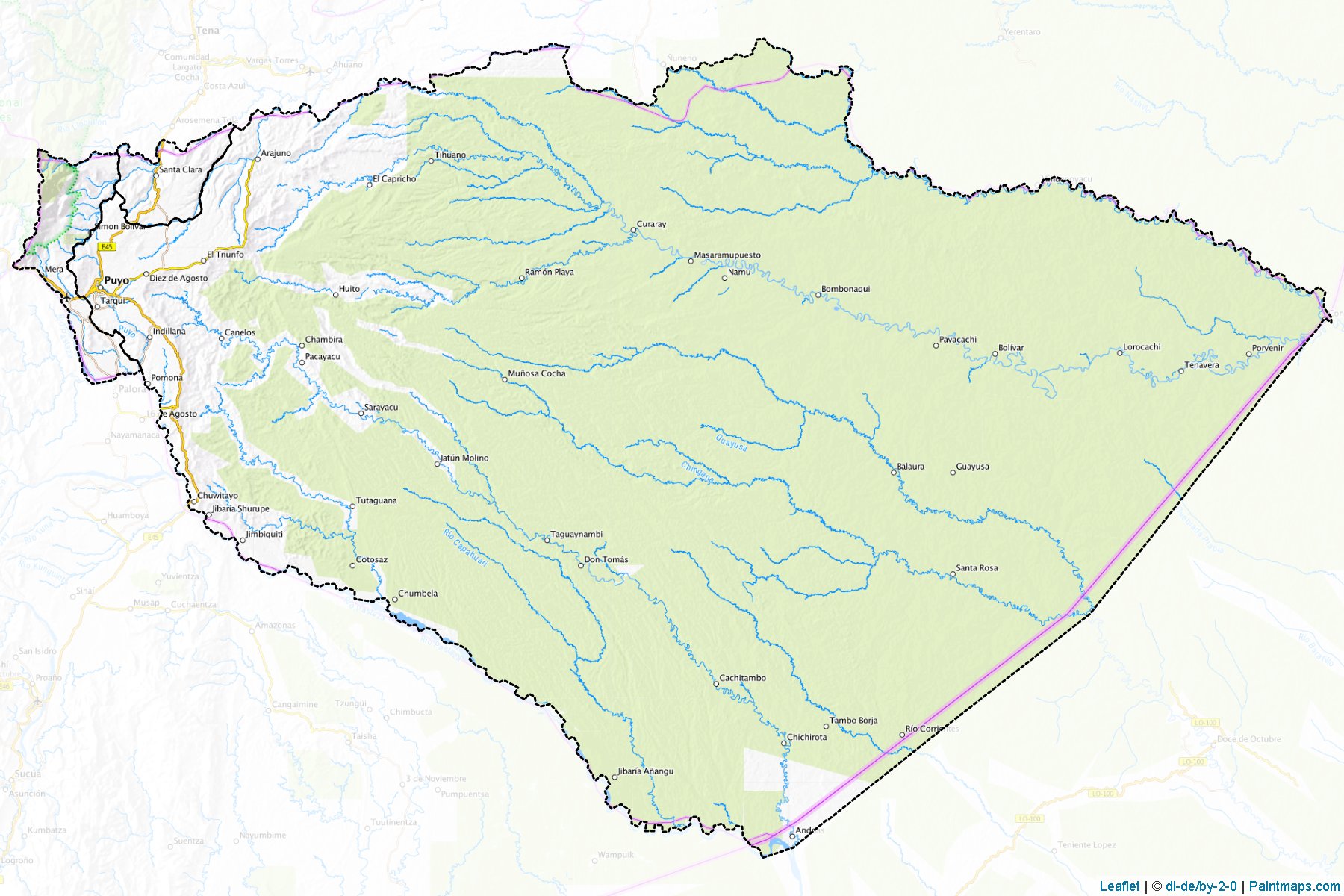 Pastaza (Ecuador) Map Cropping Samples-1