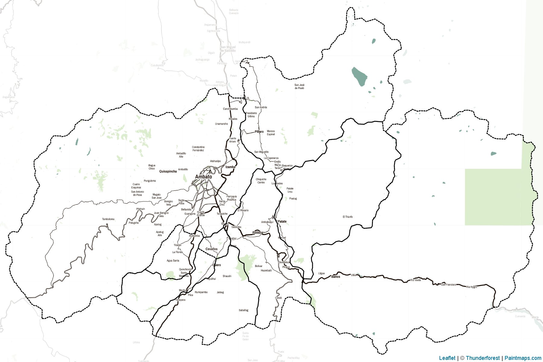 Muestras de recorte de mapas Tungurahua (Ecuador)-2