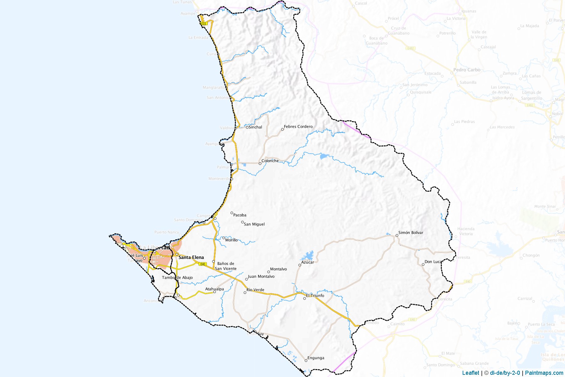 Muestras de recorte de mapas Santa Elena (Ecuador)-1