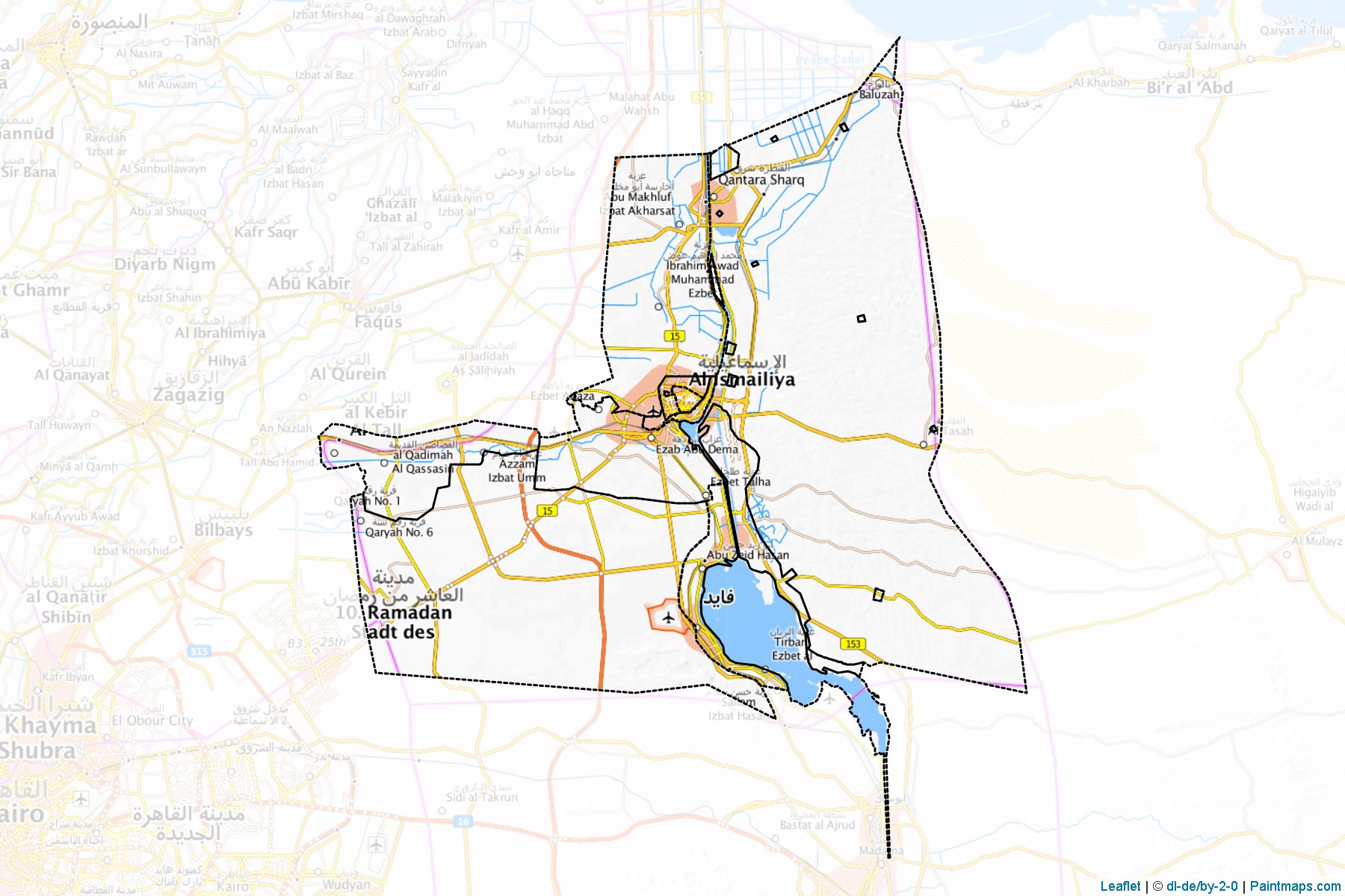 El Ismailia (Egypt) Map Cropping Samples-1