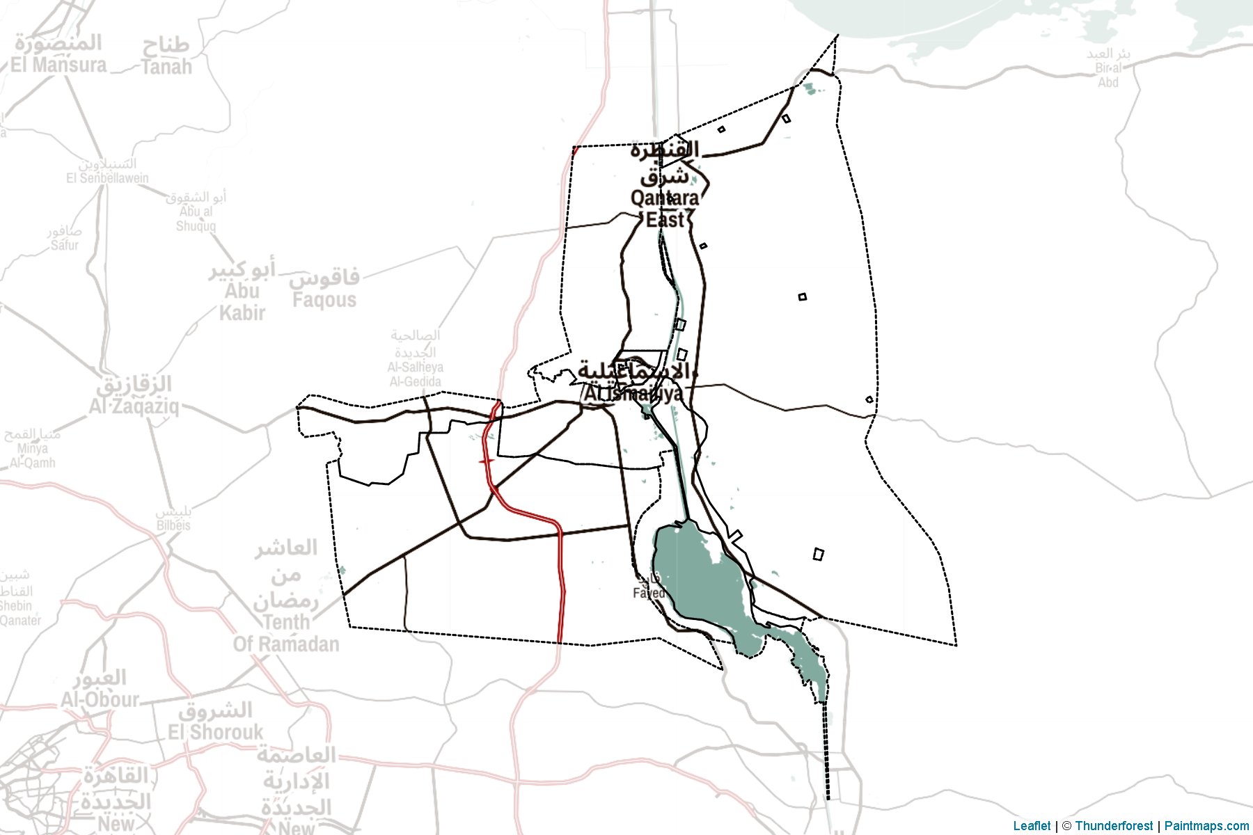 El Ismailia (Egypt) Map Cropping Samples-2