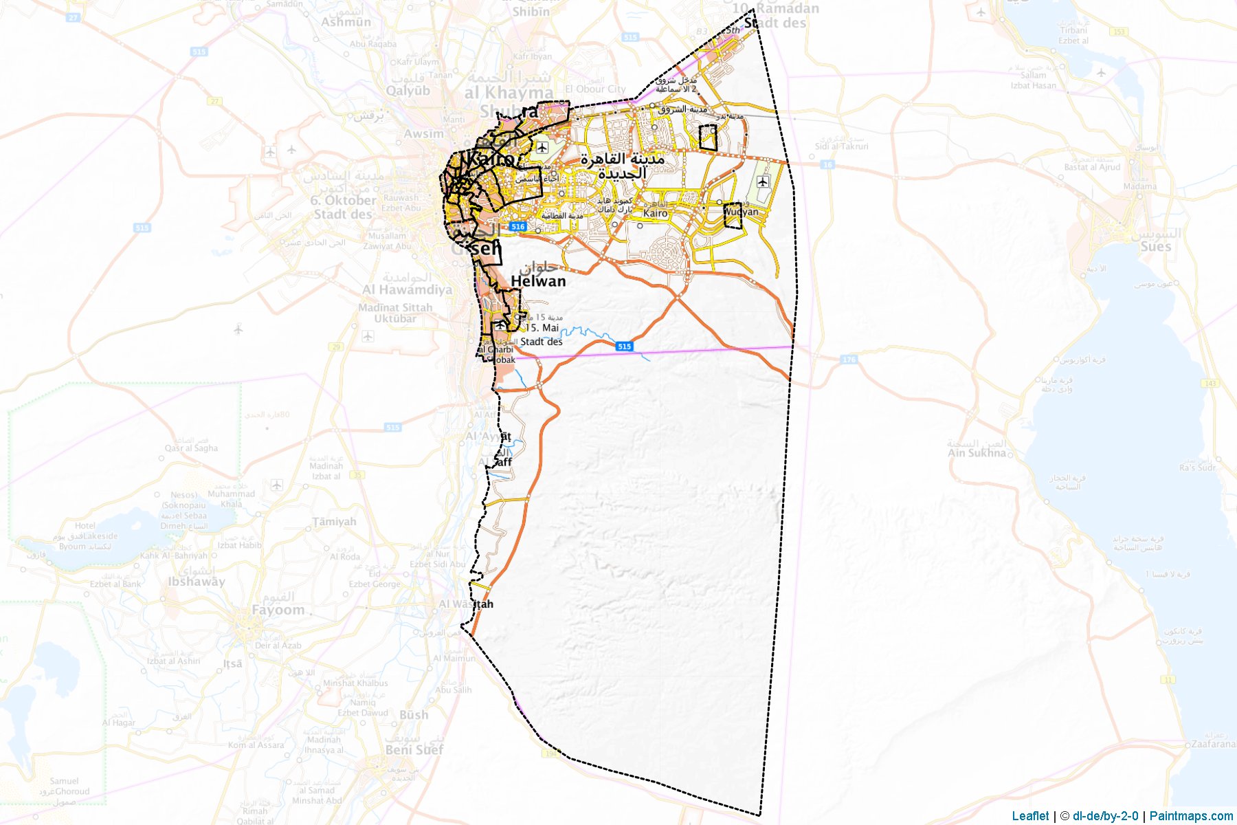 Kahire (Mısır) Haritası Örnekleri-1