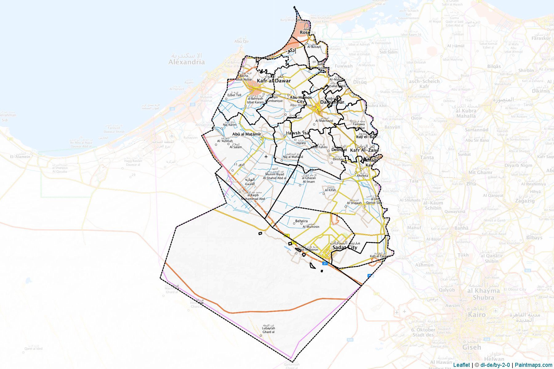 Muestras de recorte de mapas Al Buhayrah (Egipto)-1