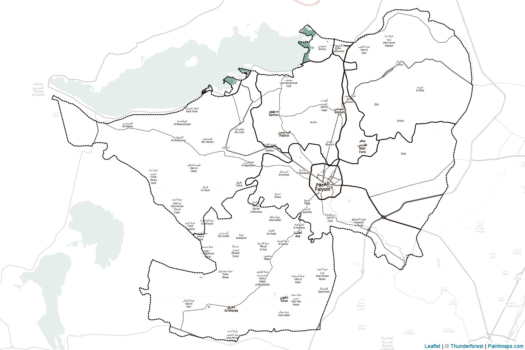 Muestras de recorte de mapas Al Fayyum (Egipto)-2