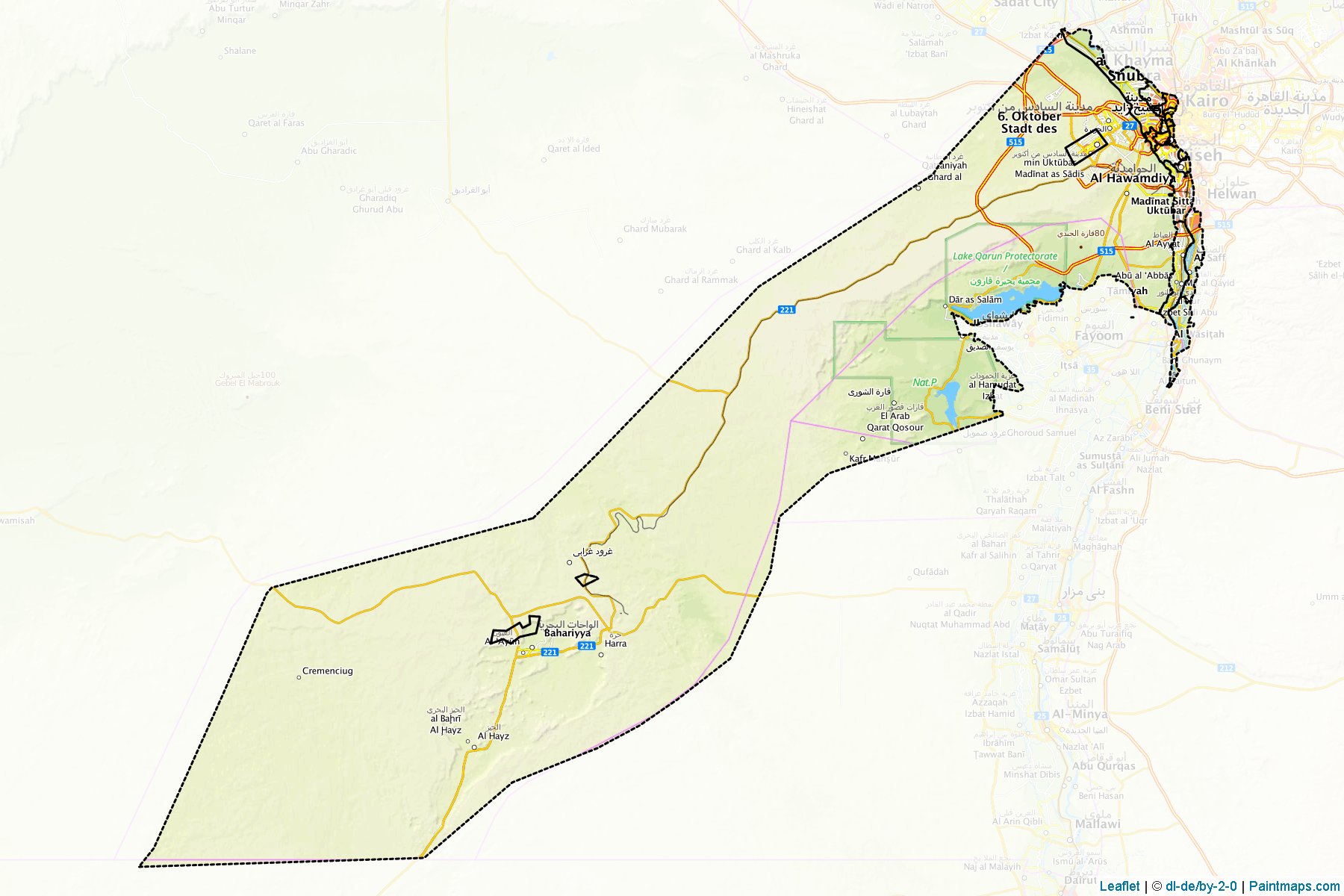 Muestras de recorte de mapas Al Jizah (Egipto)-1