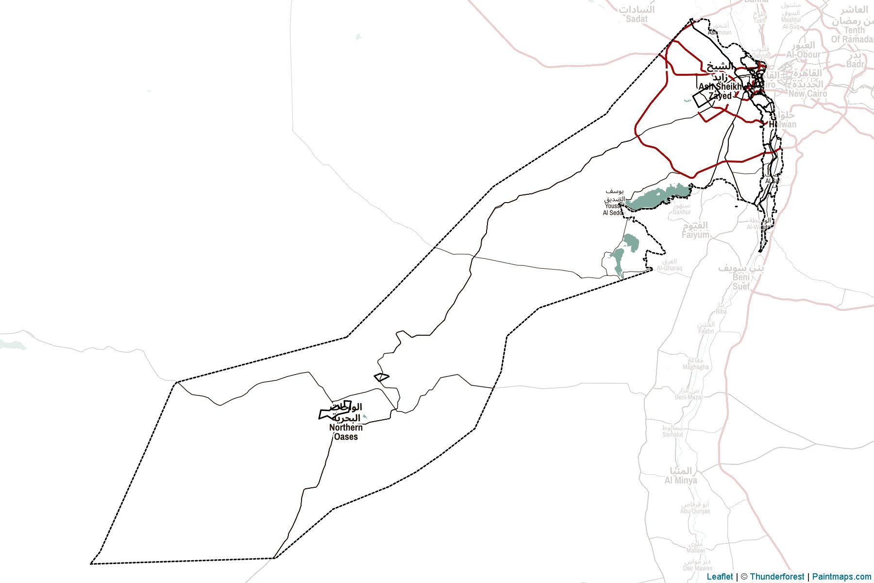 Muestras de recorte de mapas Al Jizah (Egipto)-2