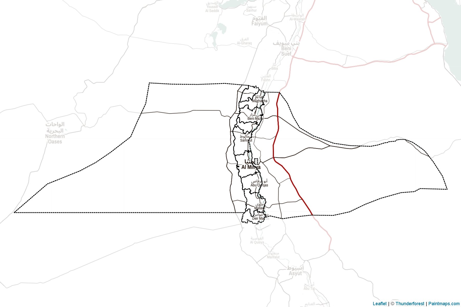 Menia (Egypt) Map Cropping Samples-2