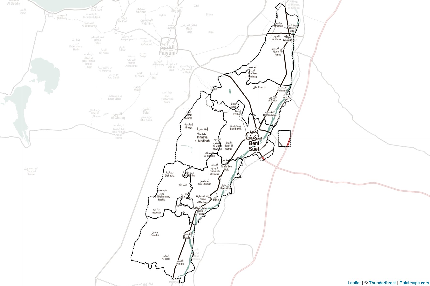 Muestras de recorte de mapas Bani Suwayf (Egipto)-2